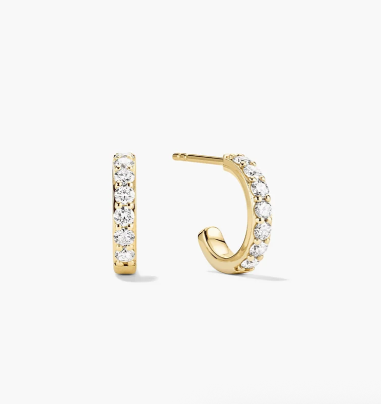 Mejuri Lab Grown Diamond Prong Hoops