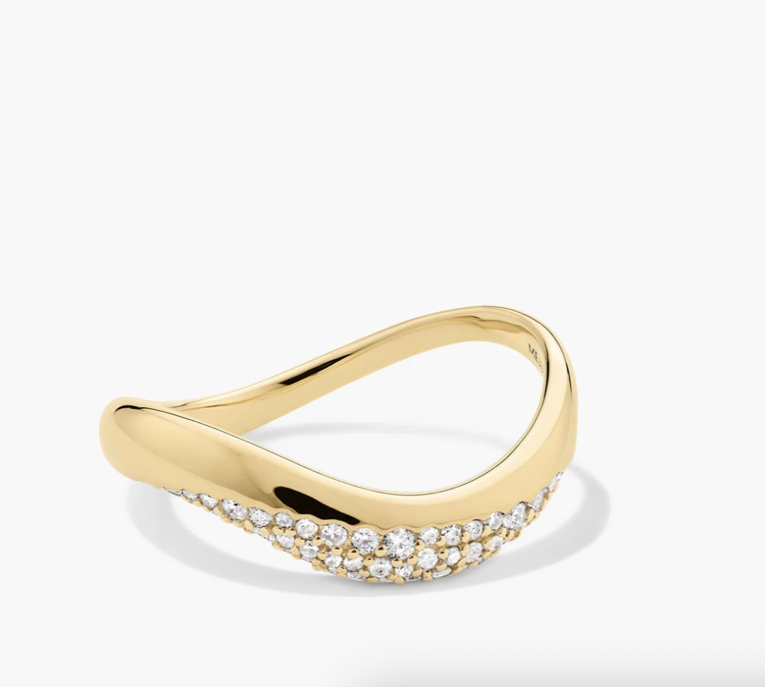 Mejuri Dome Figure Diamond Dipped Ring