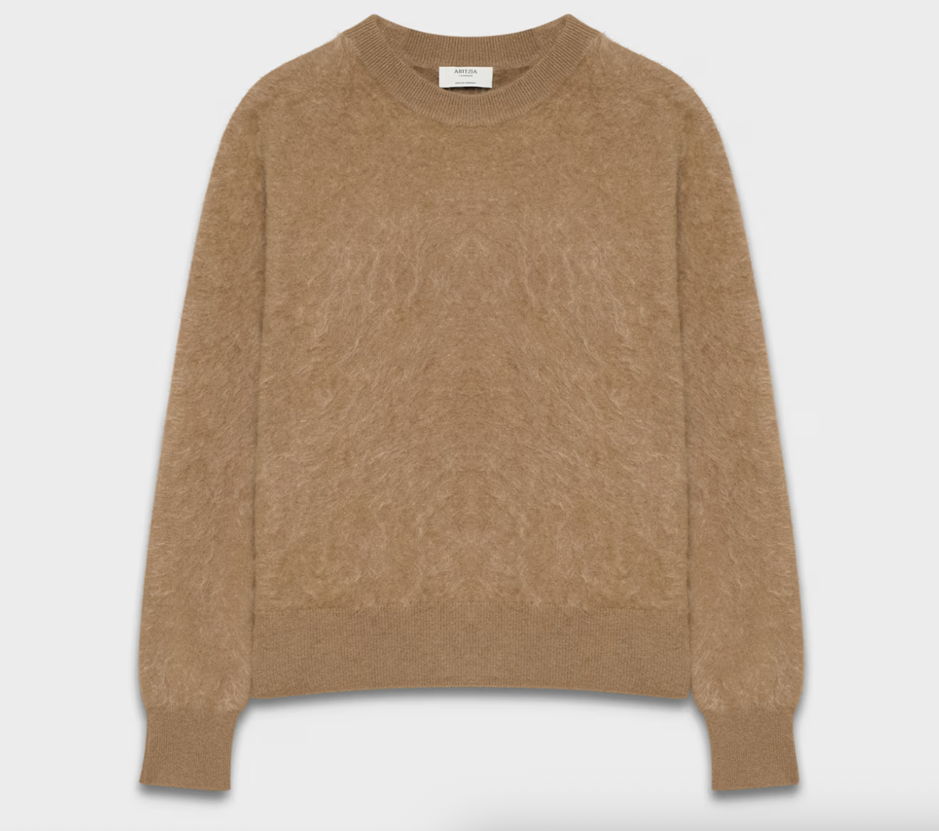 Aritzia Brushed Cashmere Relaxed Crew Sweater 
