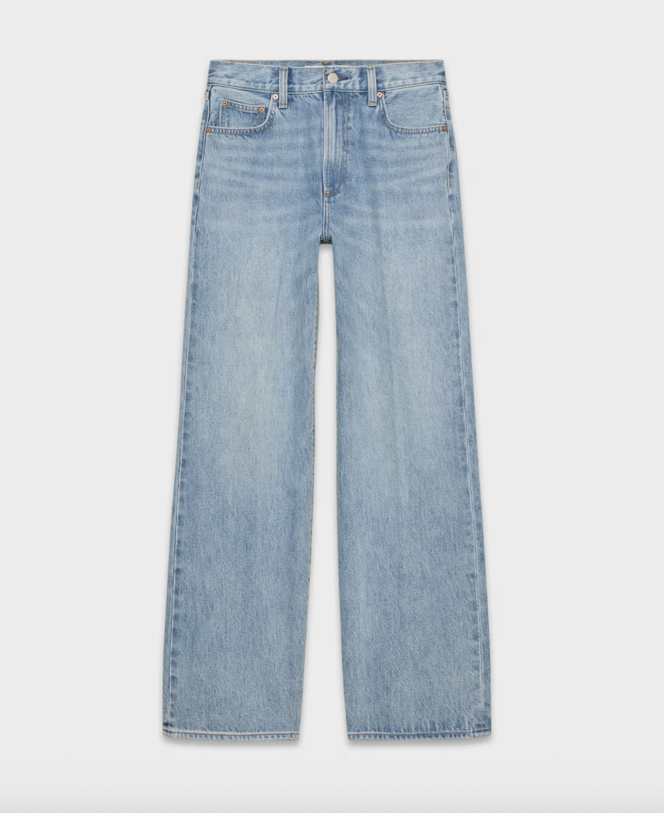 Aritzia Denim Forum The Farrah Hi-Rise Wide Jean in Short Length 