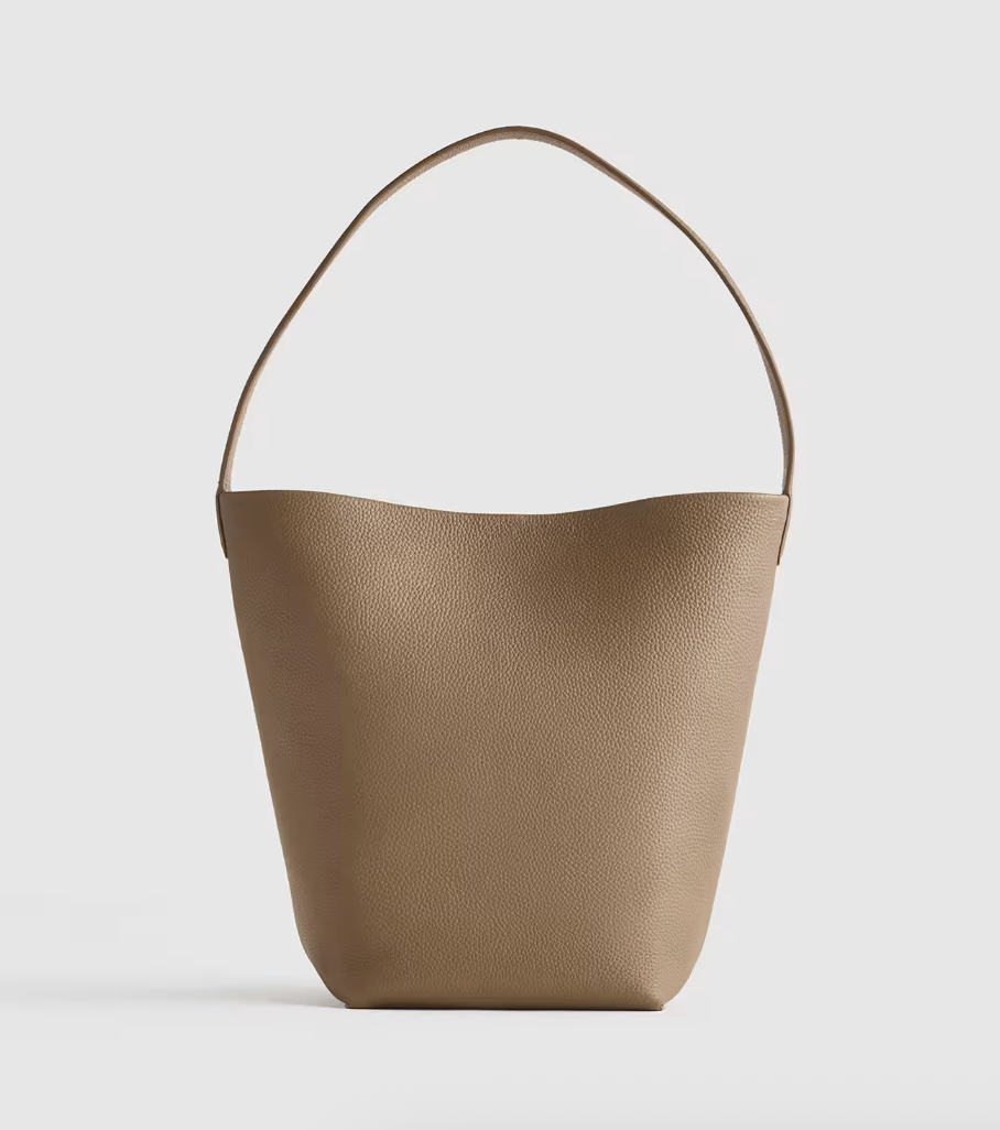 Quince Italian Leather Soft Bucket Shoulder Bag 