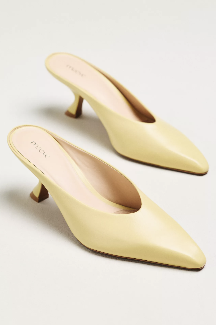 Anthropologie Maeve Heeled Mules 