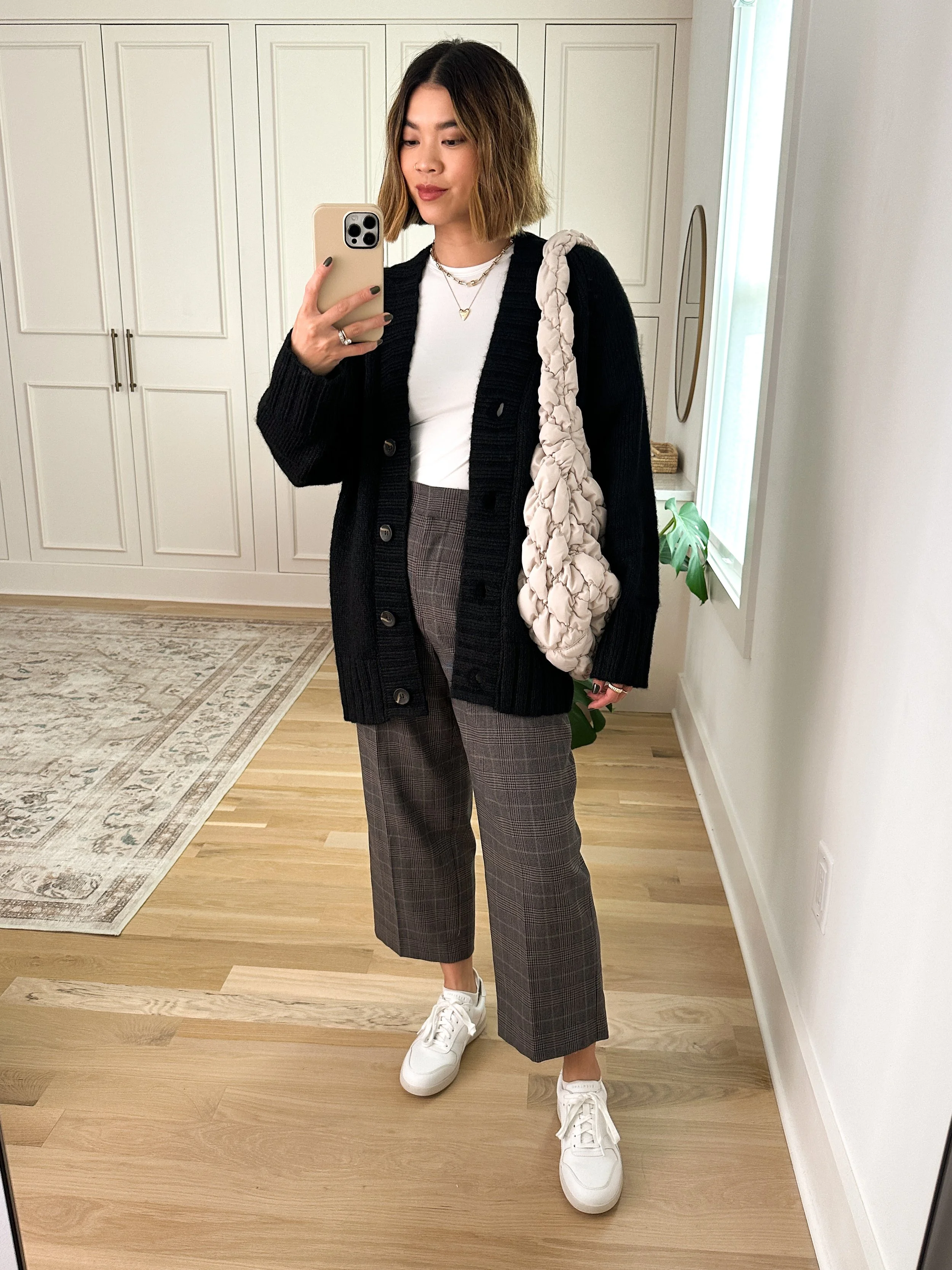 black cardigan