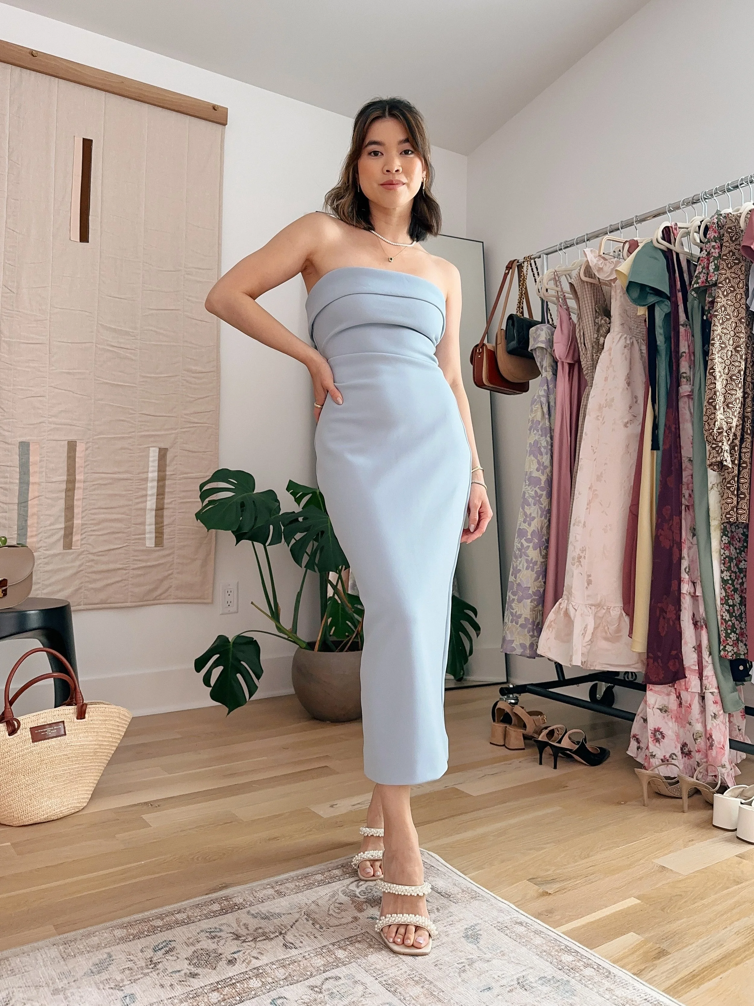 bodycon blue dress