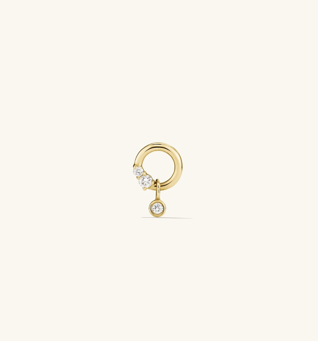 gold diamond hoop