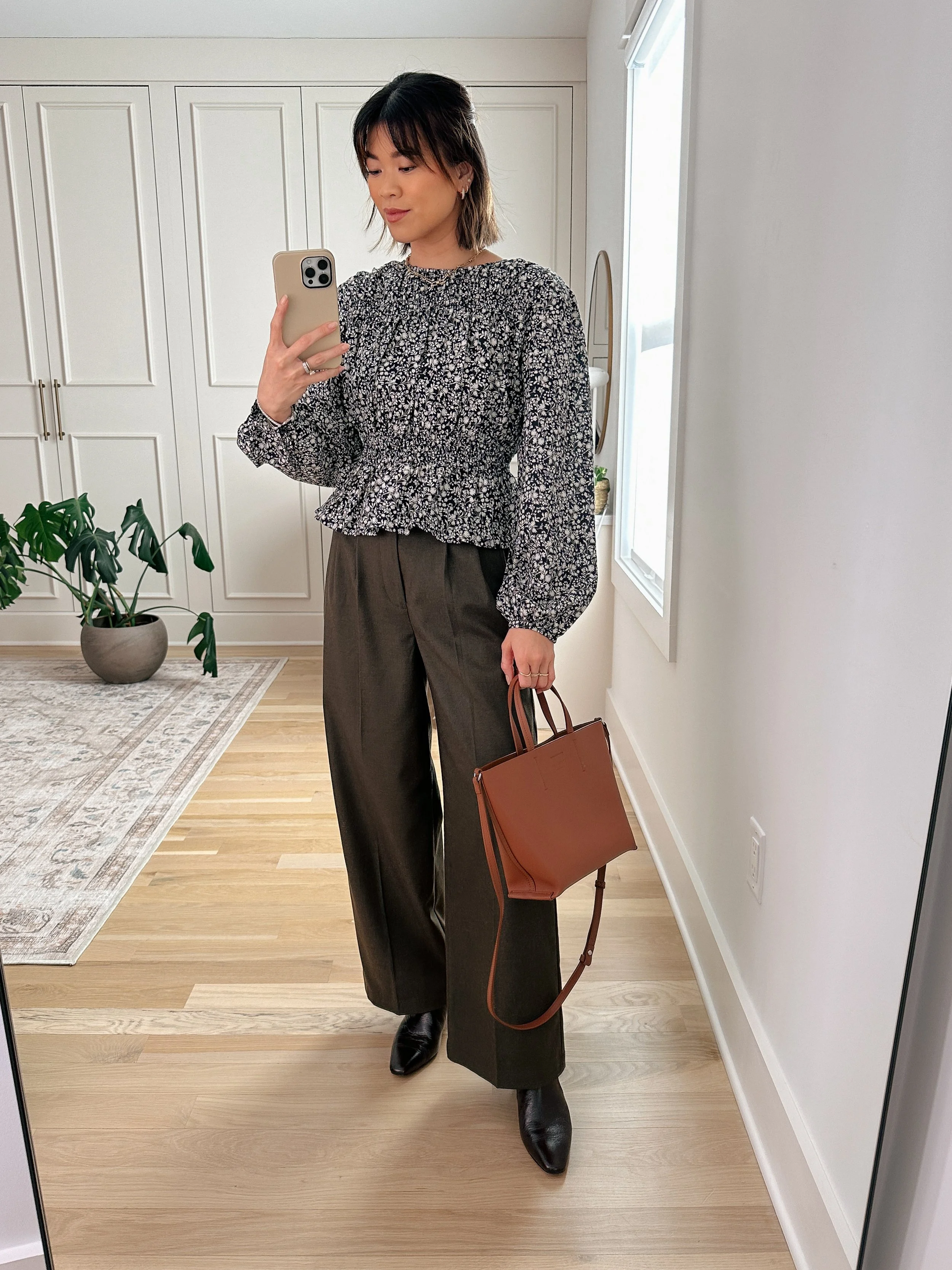 brown trousers