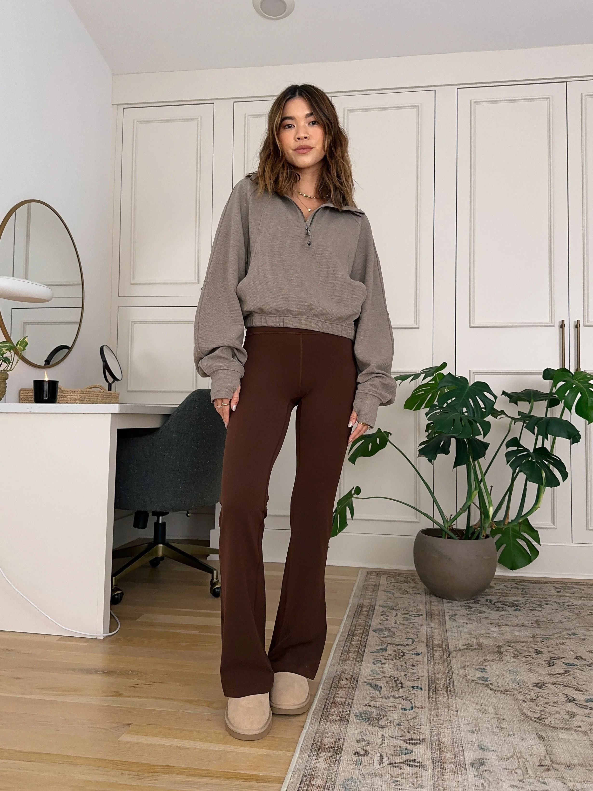 brown sweatshirt