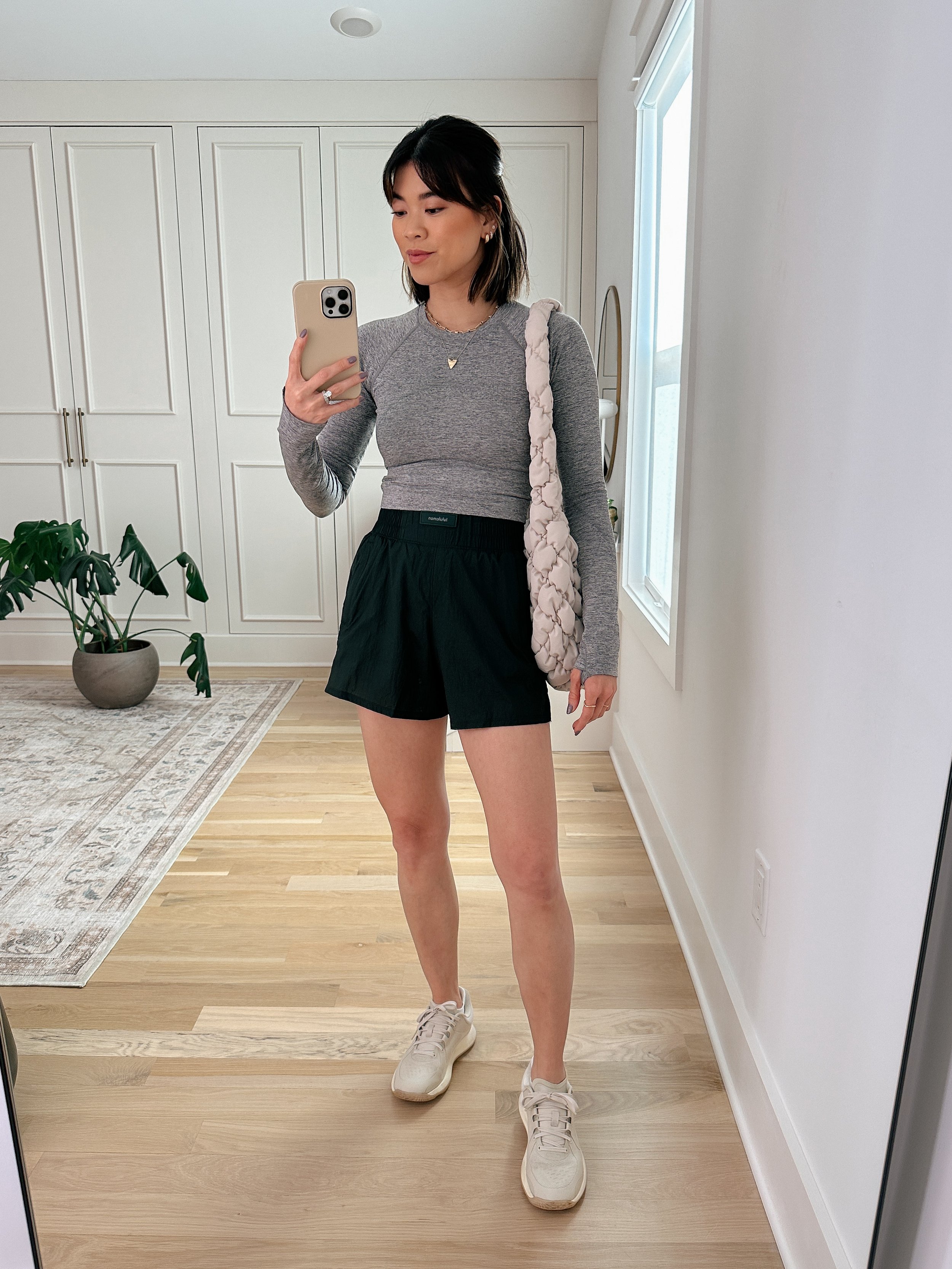 green shorts