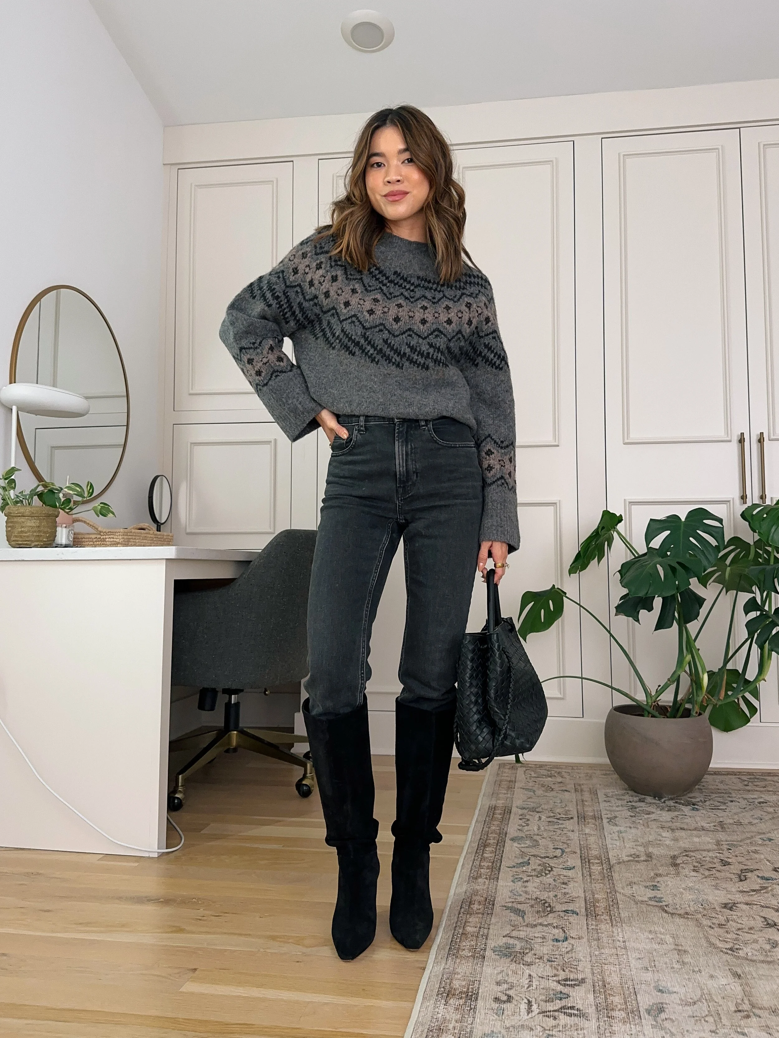 grey sweater