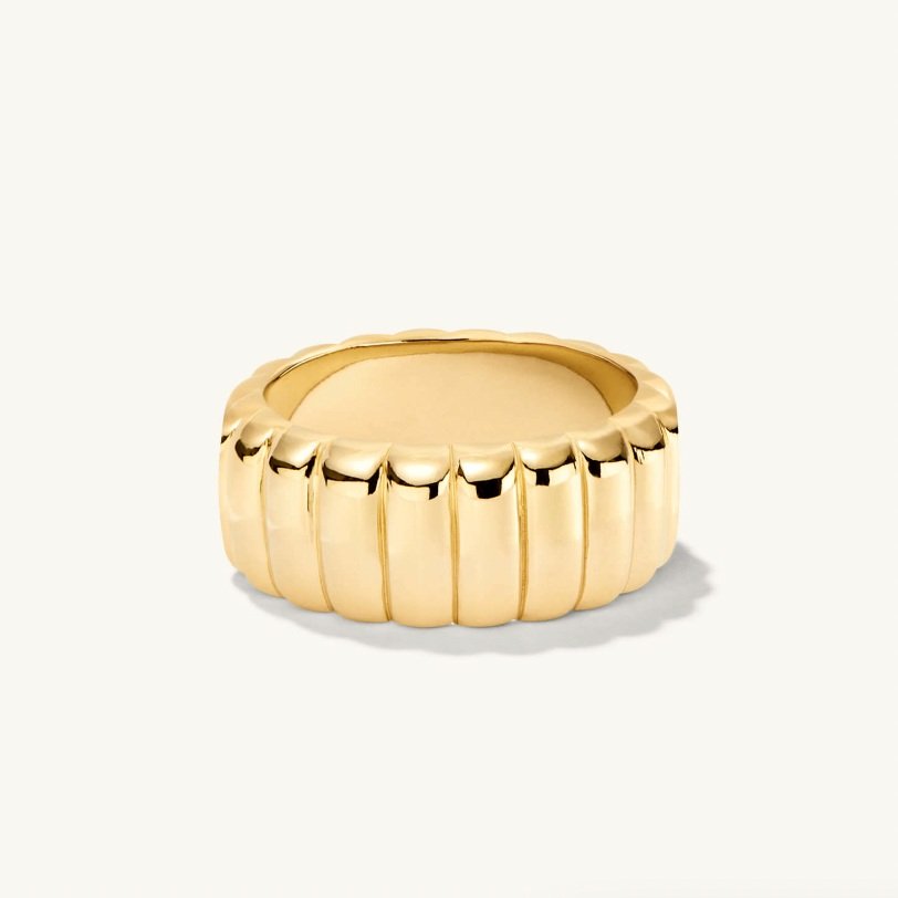 textured gold ring
