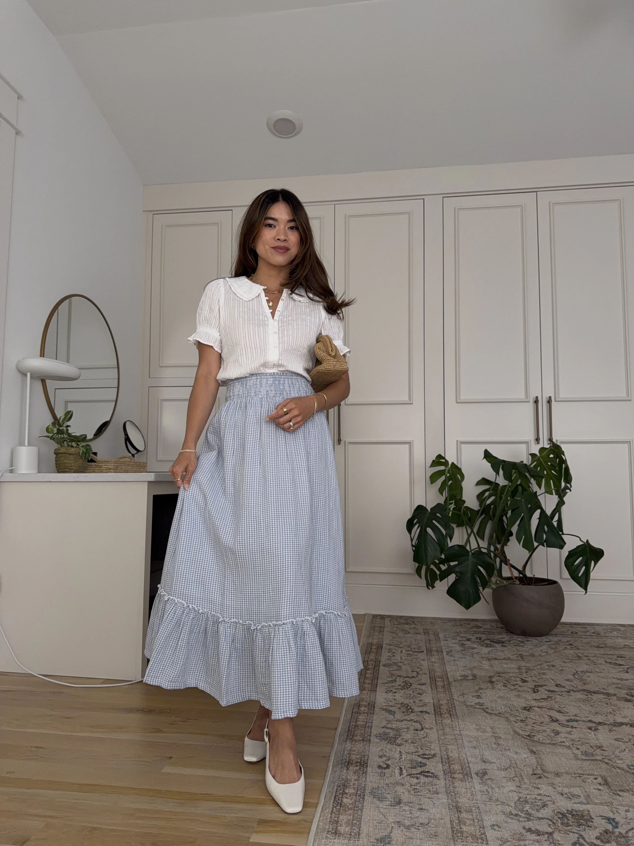 Styling the Cutest Blue Gingham Skirt 💙