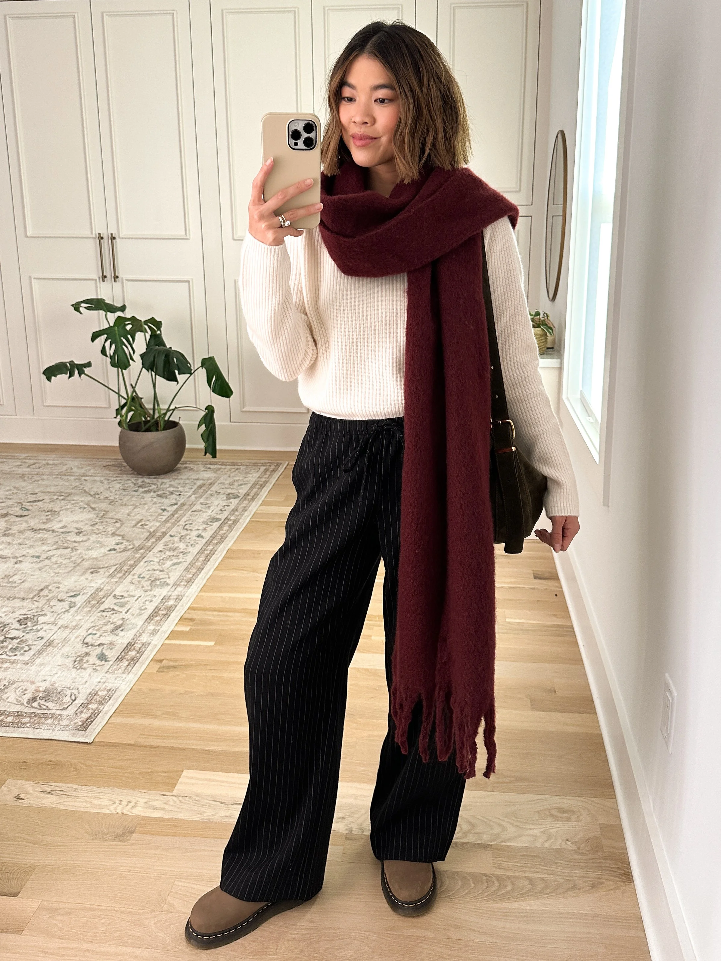 thick winter scarf