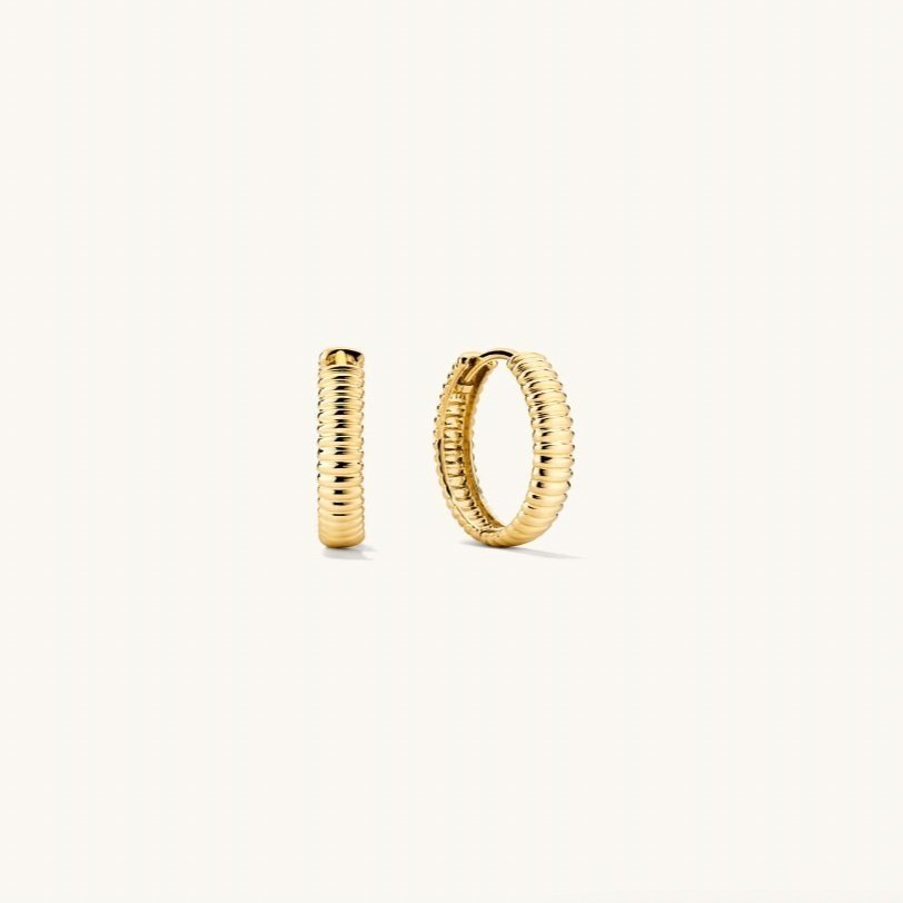 textured gold earrings