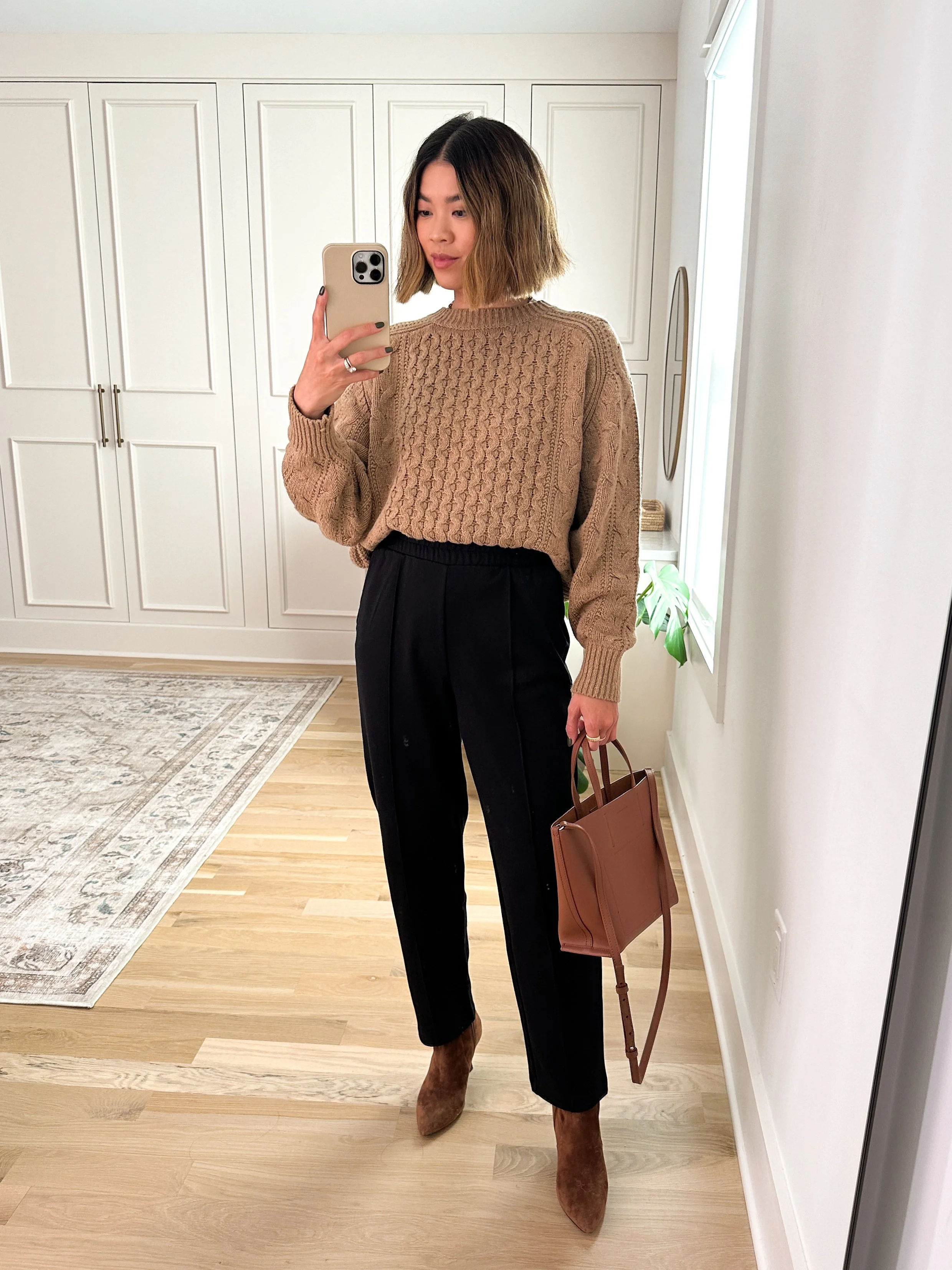 brown sweater