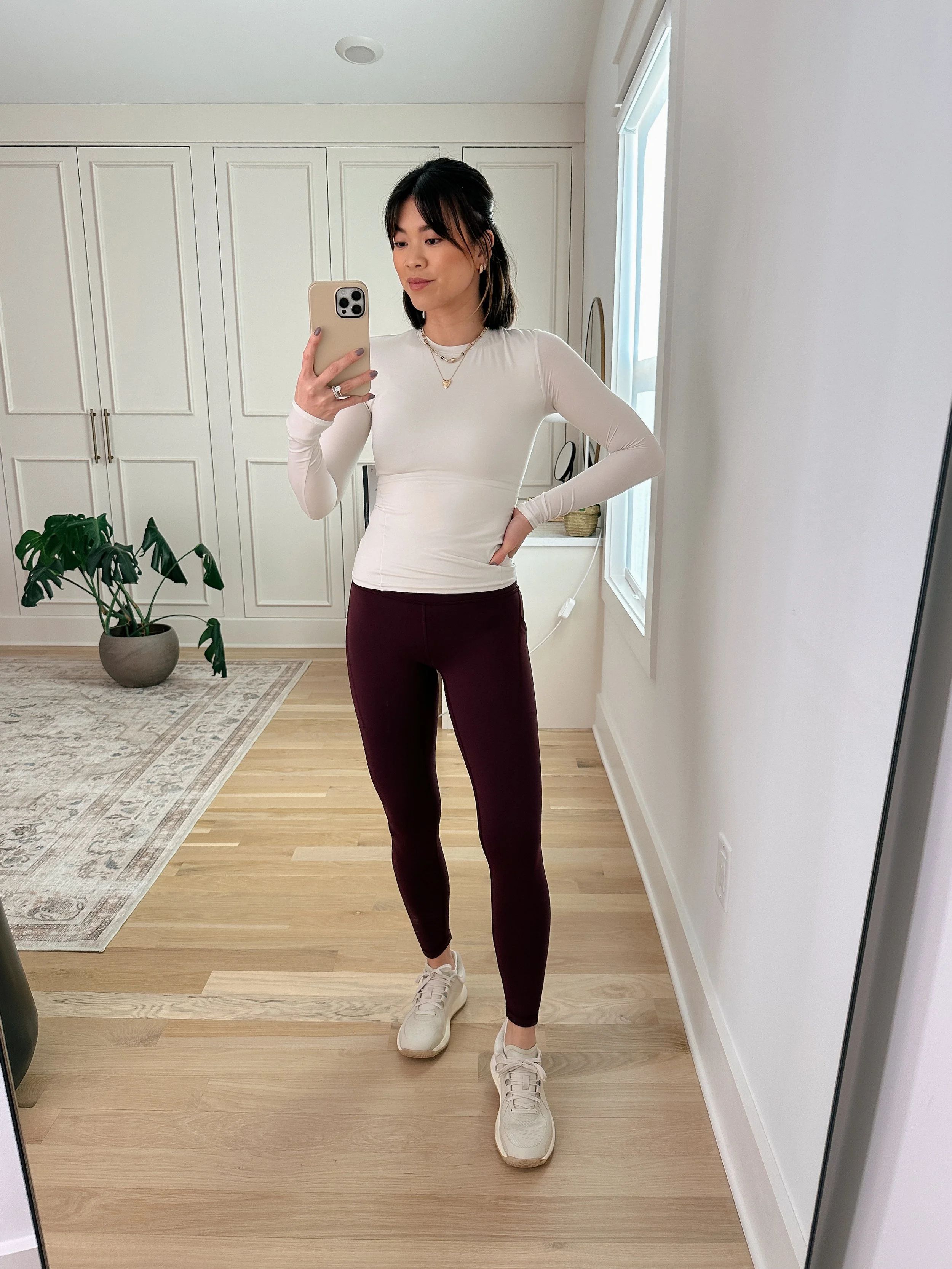 maroon leggings