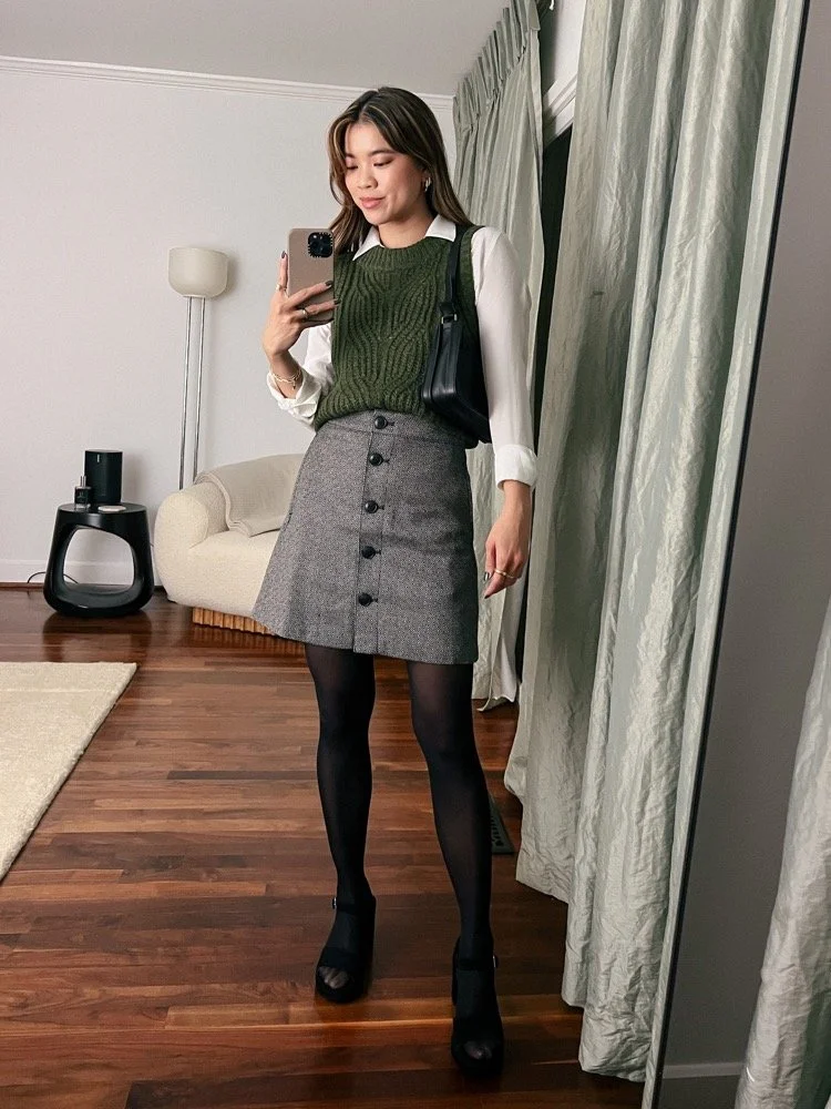 Winter Vest Outfit Idea