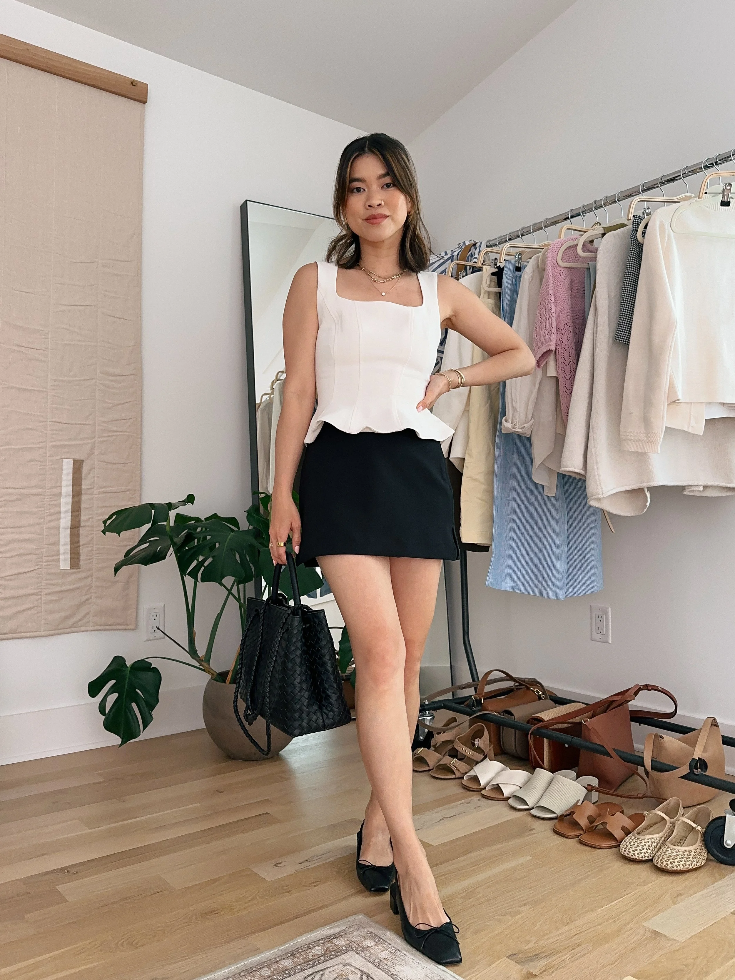 black skirt