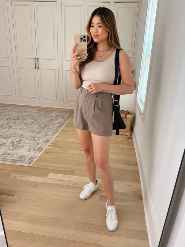 Petite tailored shorts