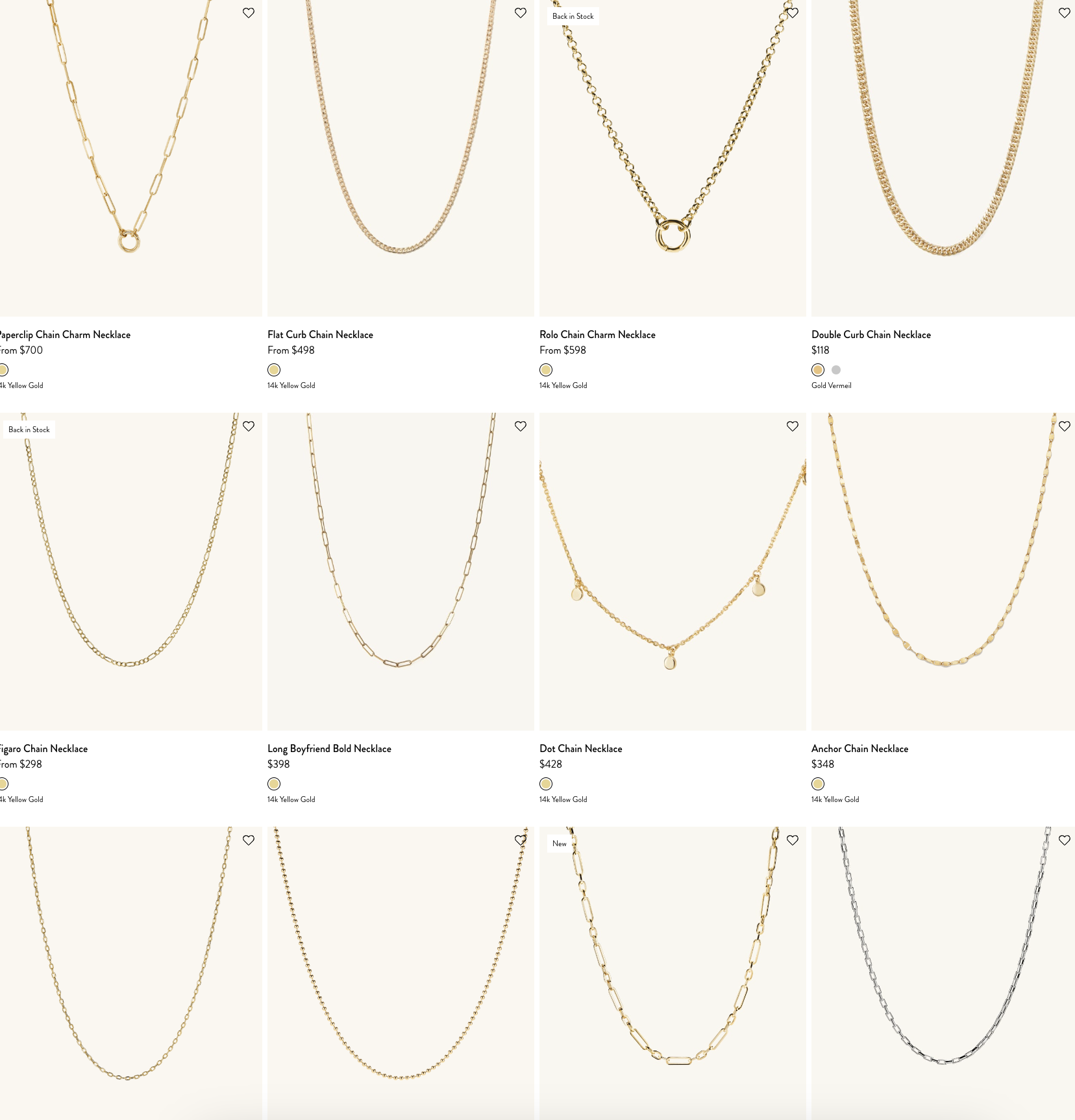 Mejuri 14K Yellow Gold Curb Chain Necklace