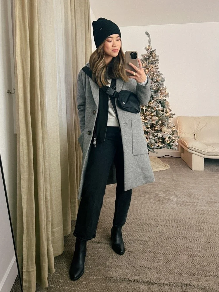 Layered Beanie Winter Outfit Idea