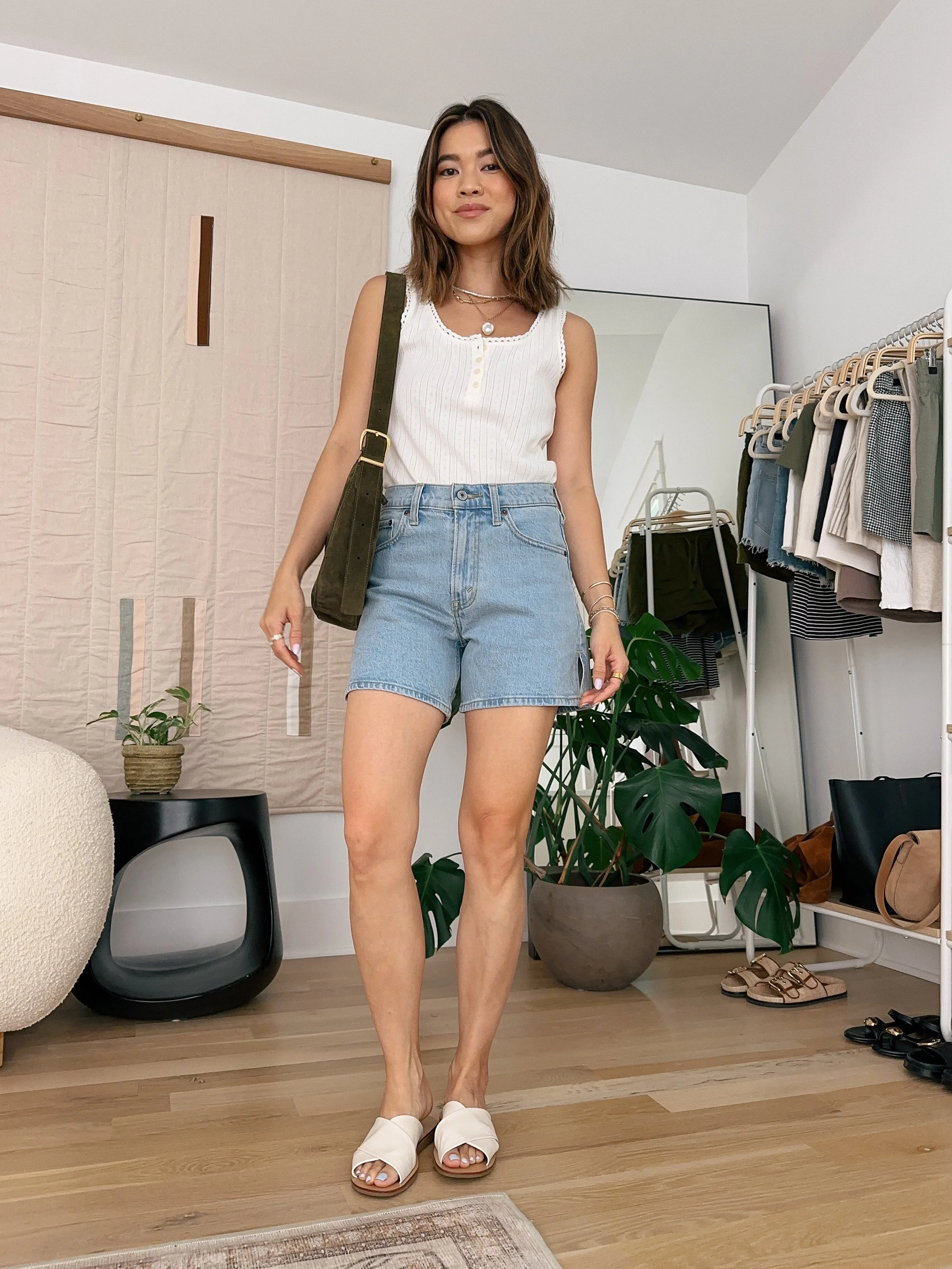 white tank top