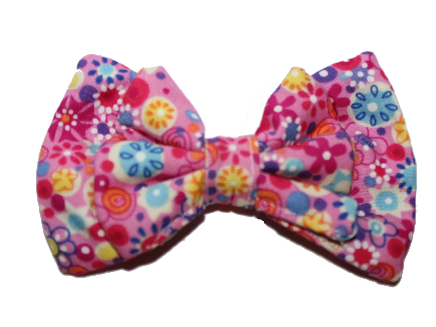 Crazy Pink Fabric Bow