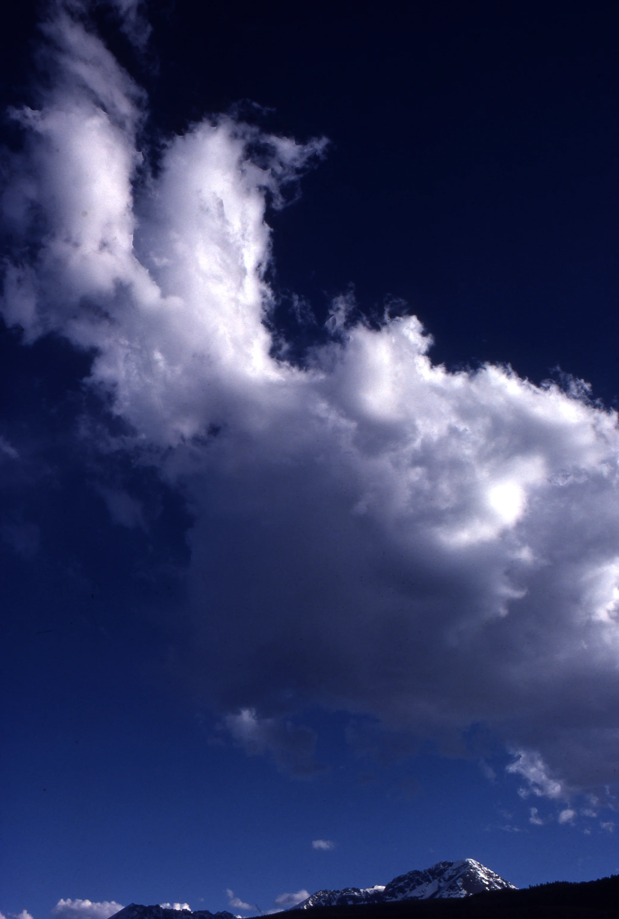 Clouds in the Gore Range, Colorado, Nikon F, 105mm f2.5, Kodachrome 64, 1979