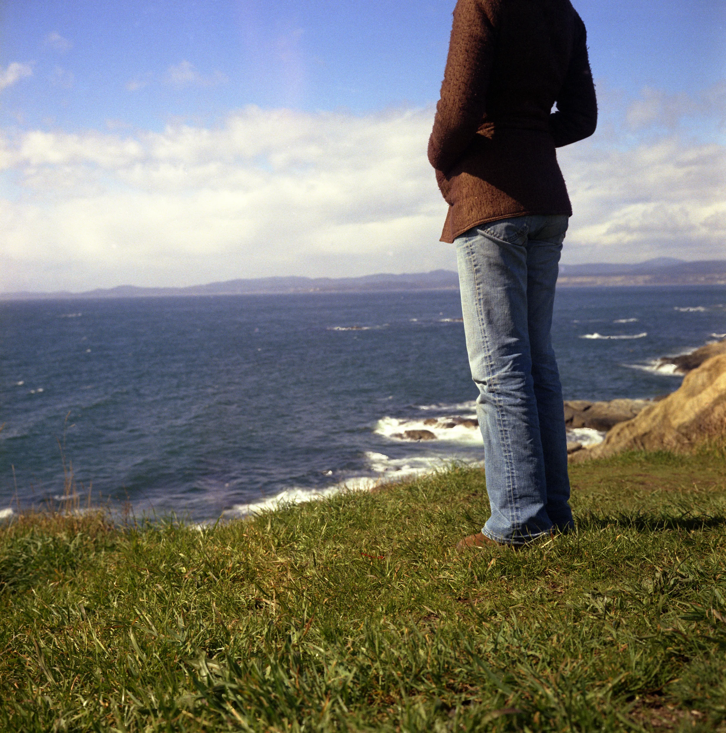 Looking out to Sea, Victoria, British Columbia, Rolleiflex TLR, 2.8 TLR, Ektacolor, 1975