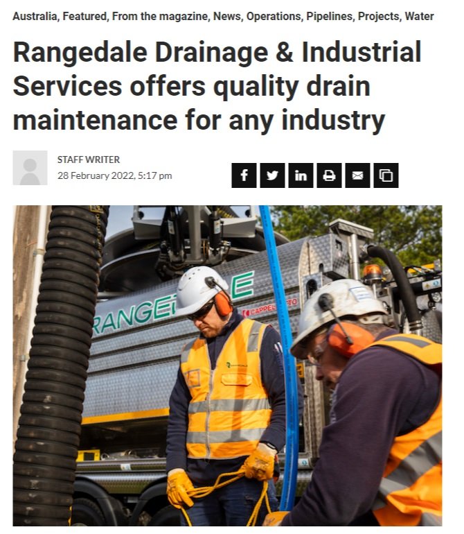 Trenchless: Rangedale Drainage &amp; Industrial Services offers quality drain maintenance for any industry