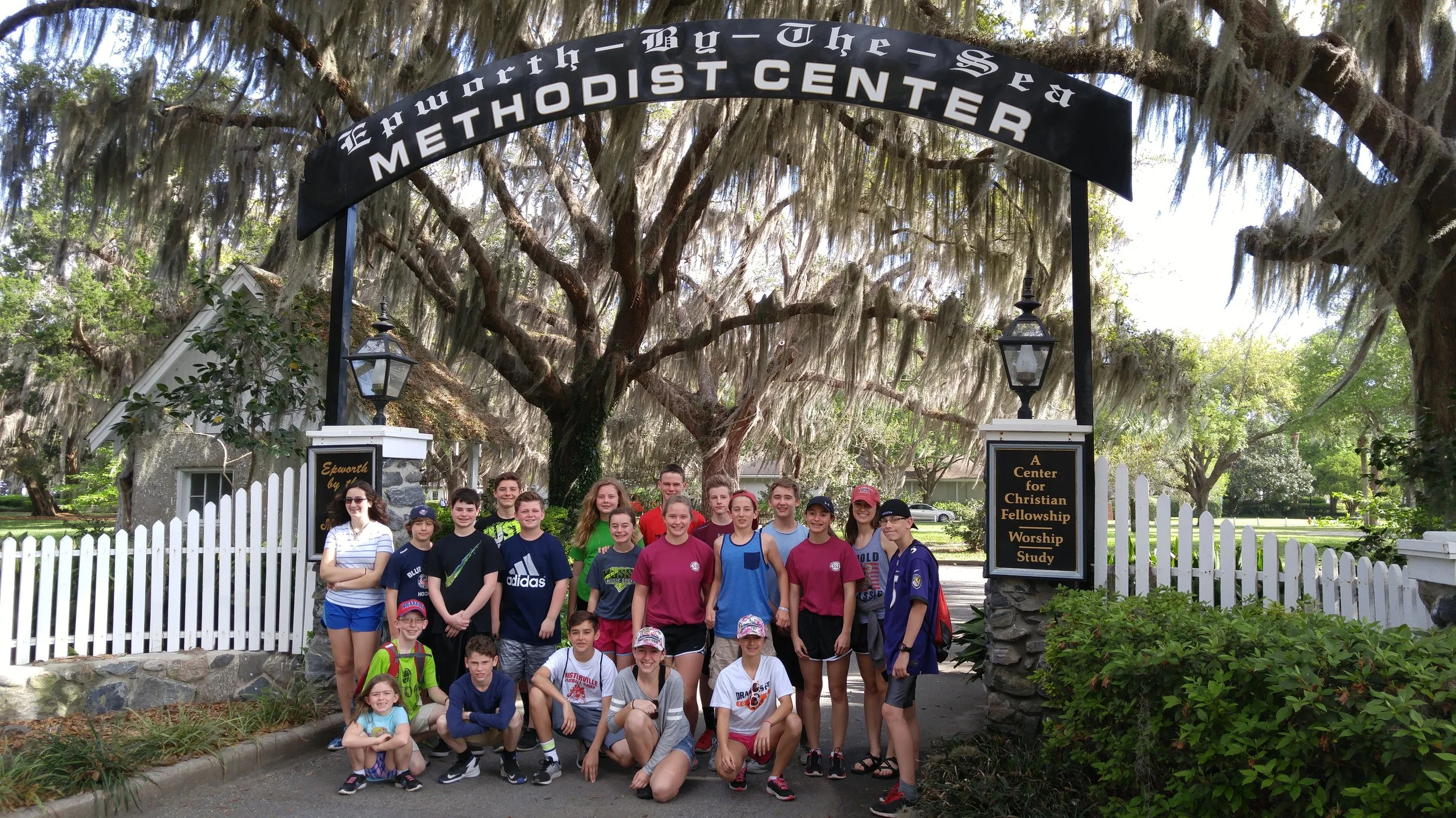Entrance to Christian retreat center on St. Simon's Island, Gerogia