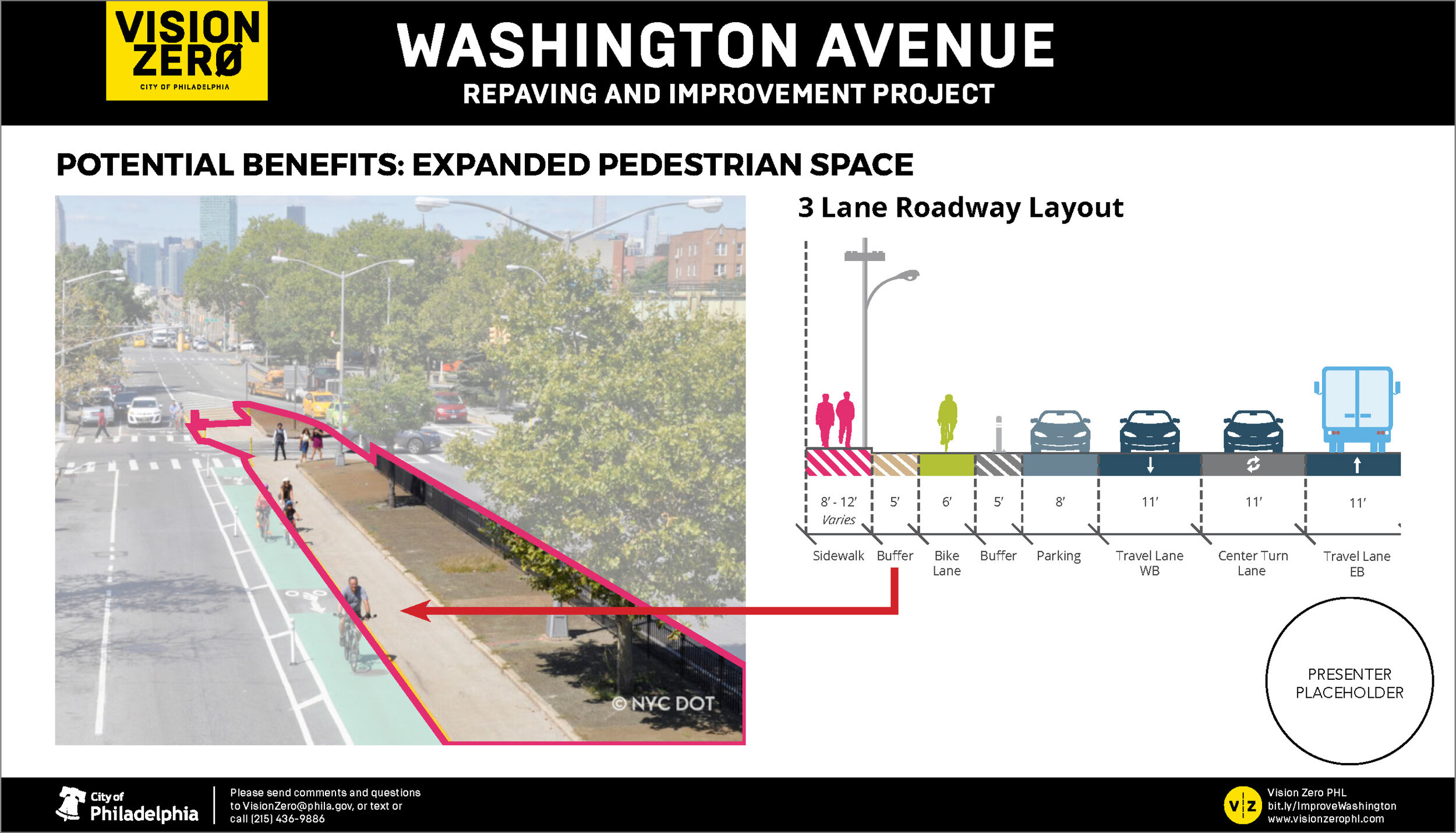 Washington Ave: 3-Lane Option - Video Graphics