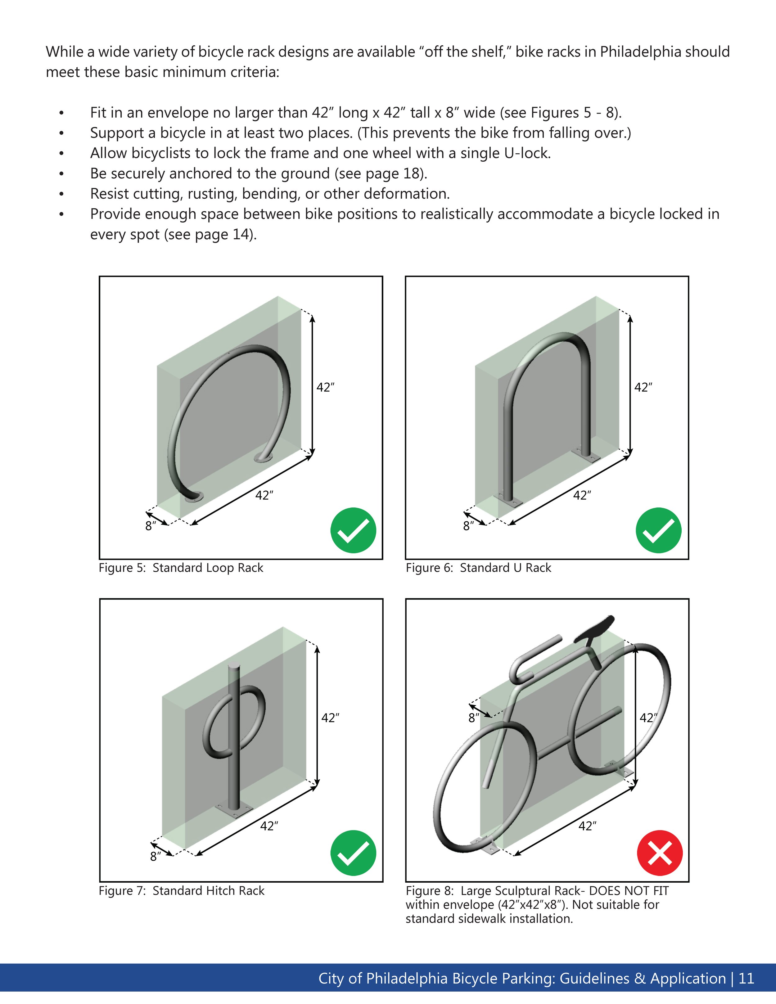 Philadelphia Bike Parking Guidelines - Text and Images (Excerpt)