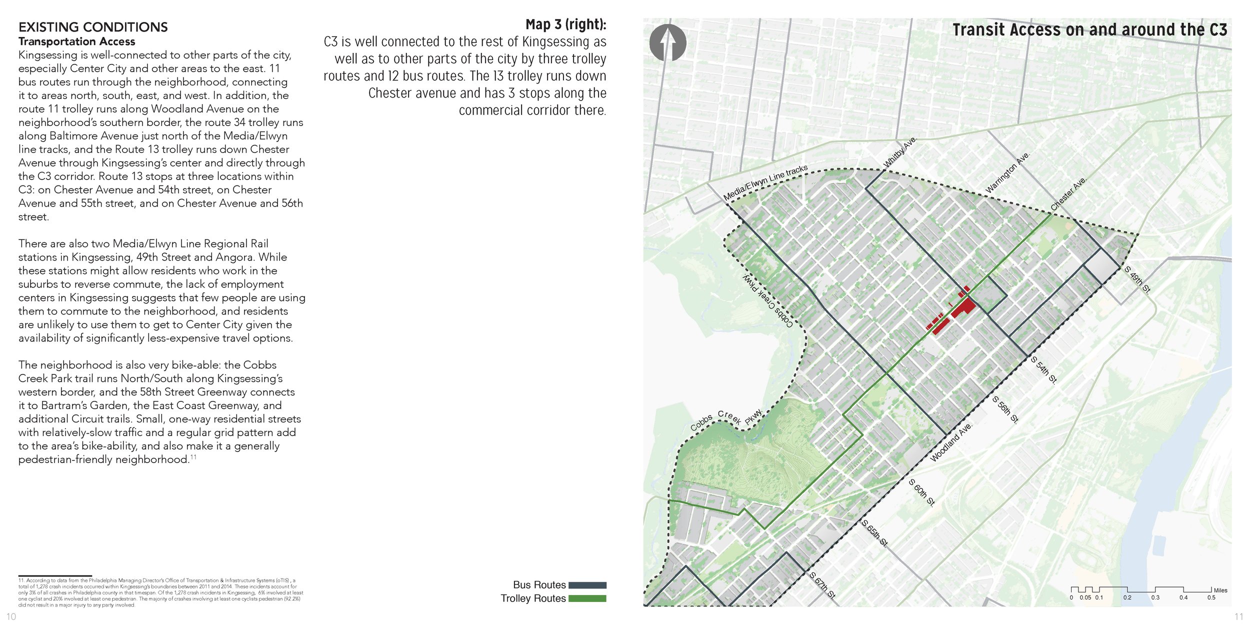 Commercial Corridor Profile - Transit Access Map