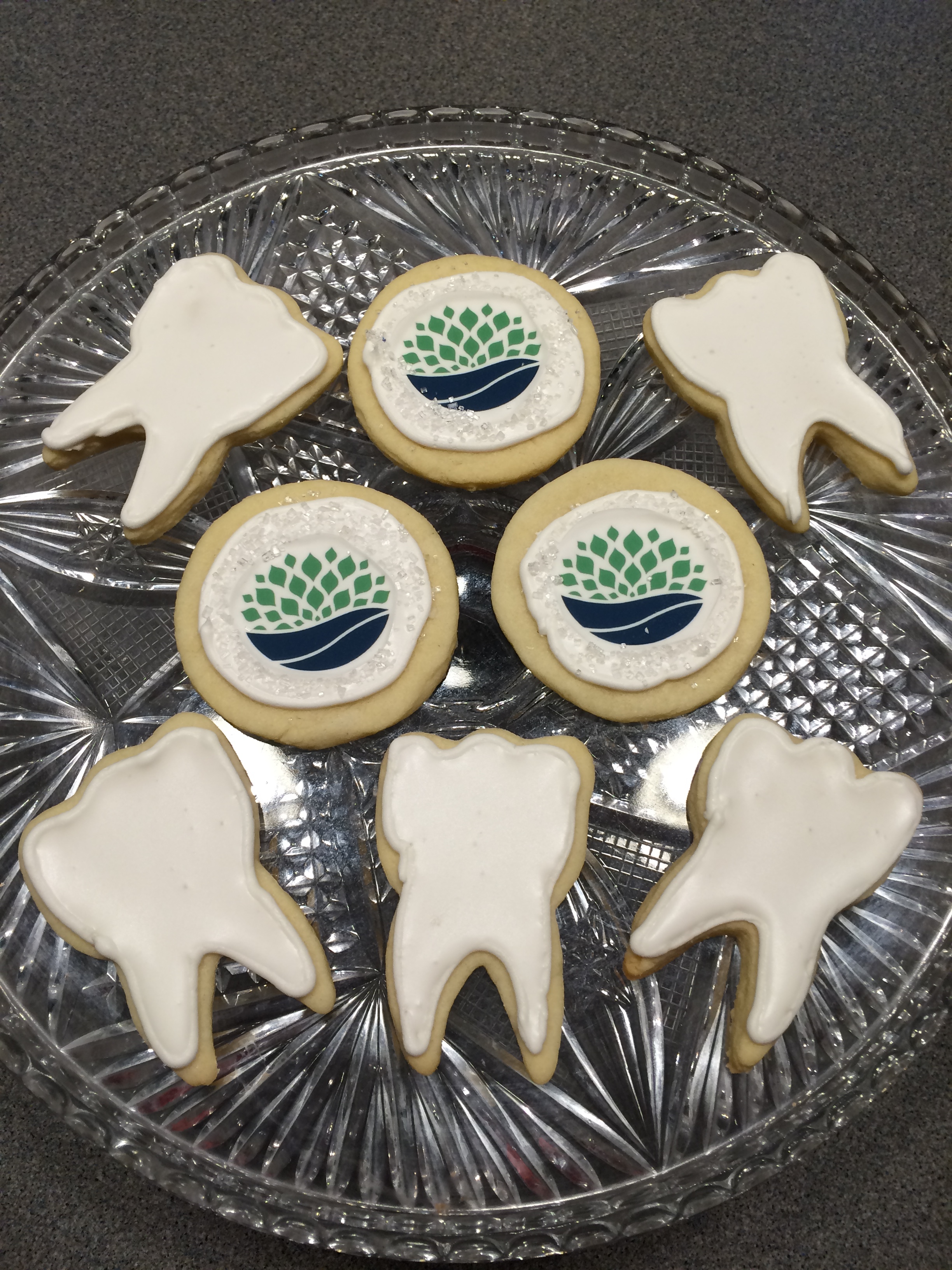 Dental Logo and Tooth Cookies