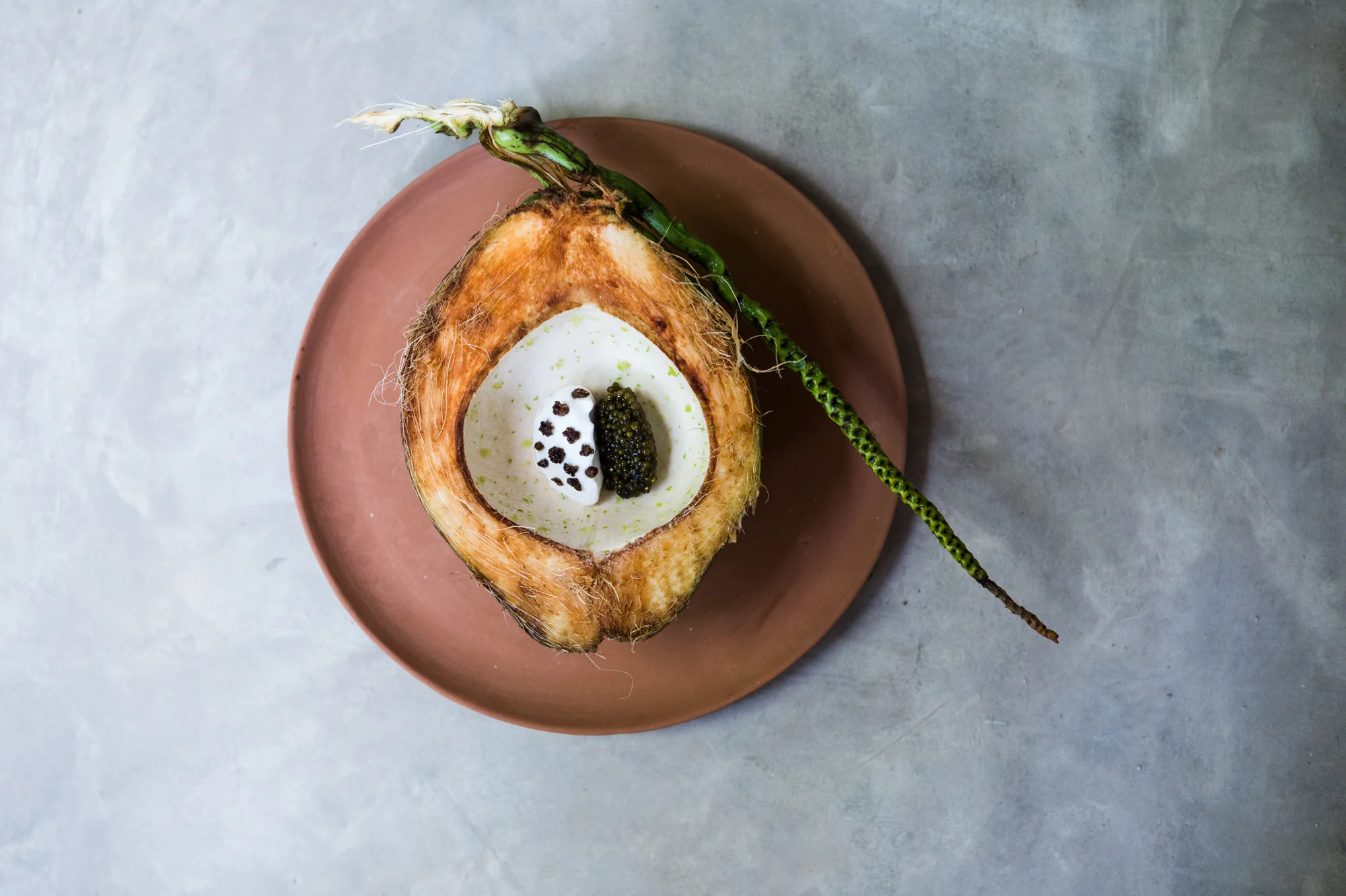 Coconut and caviar at NOMA Mexico