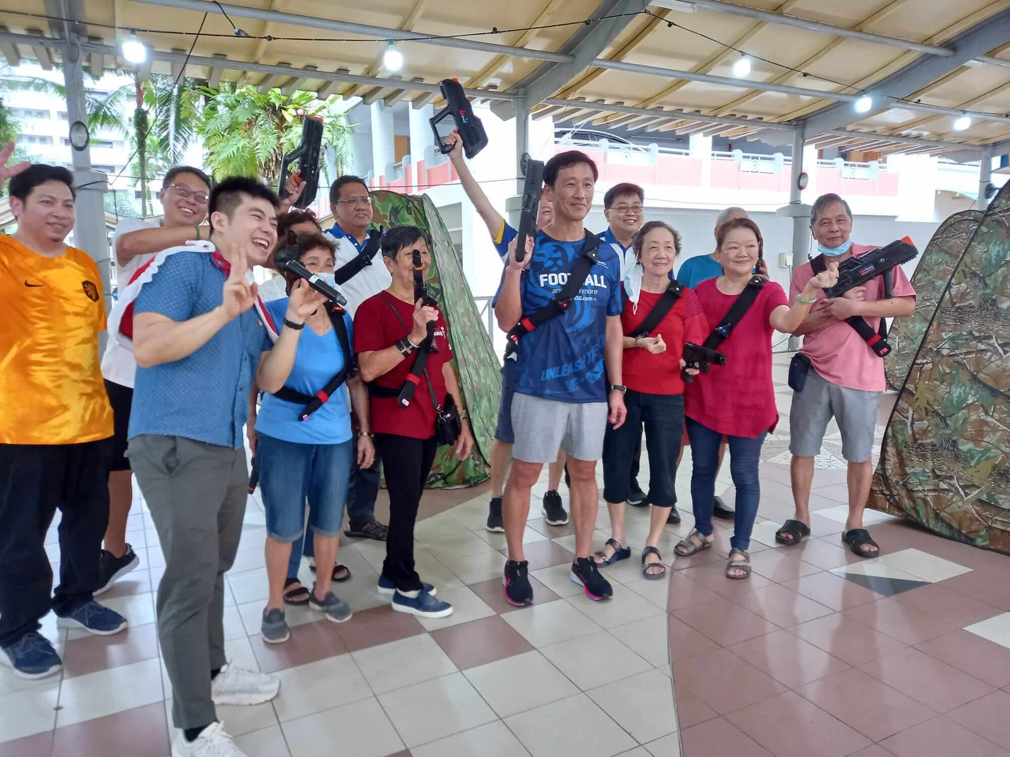 Laser Tag with Minister Ong Ye Kung and senior residents