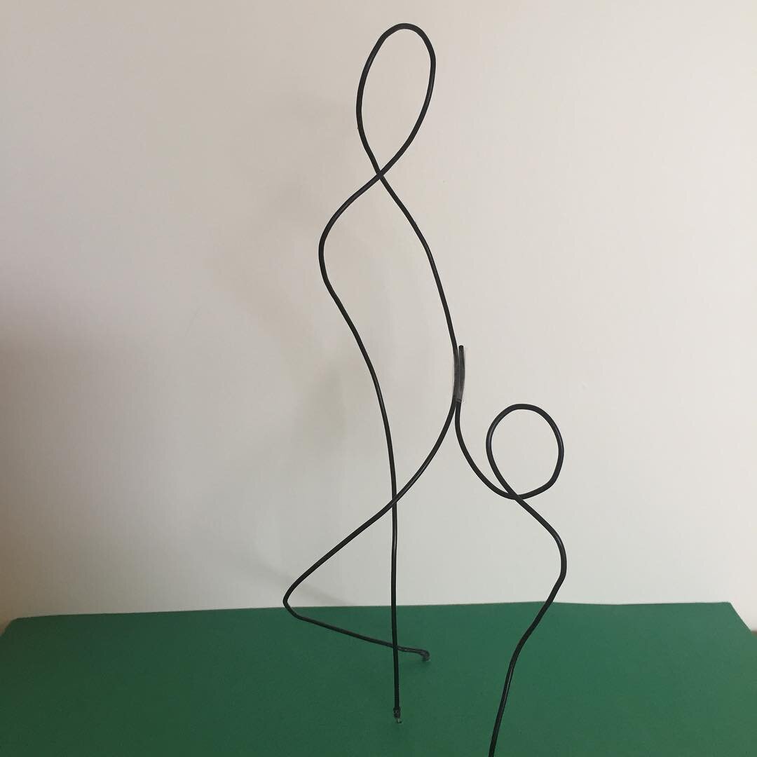 &lsquo;A Walk In the Park&rsquo; isn&rsquo;t quite a walk in the park! It is a lot of work, trial and error to get the shape! A wire macquette was made from my drawings and then a frame was built onto which  the veneers are bent into the compound cur