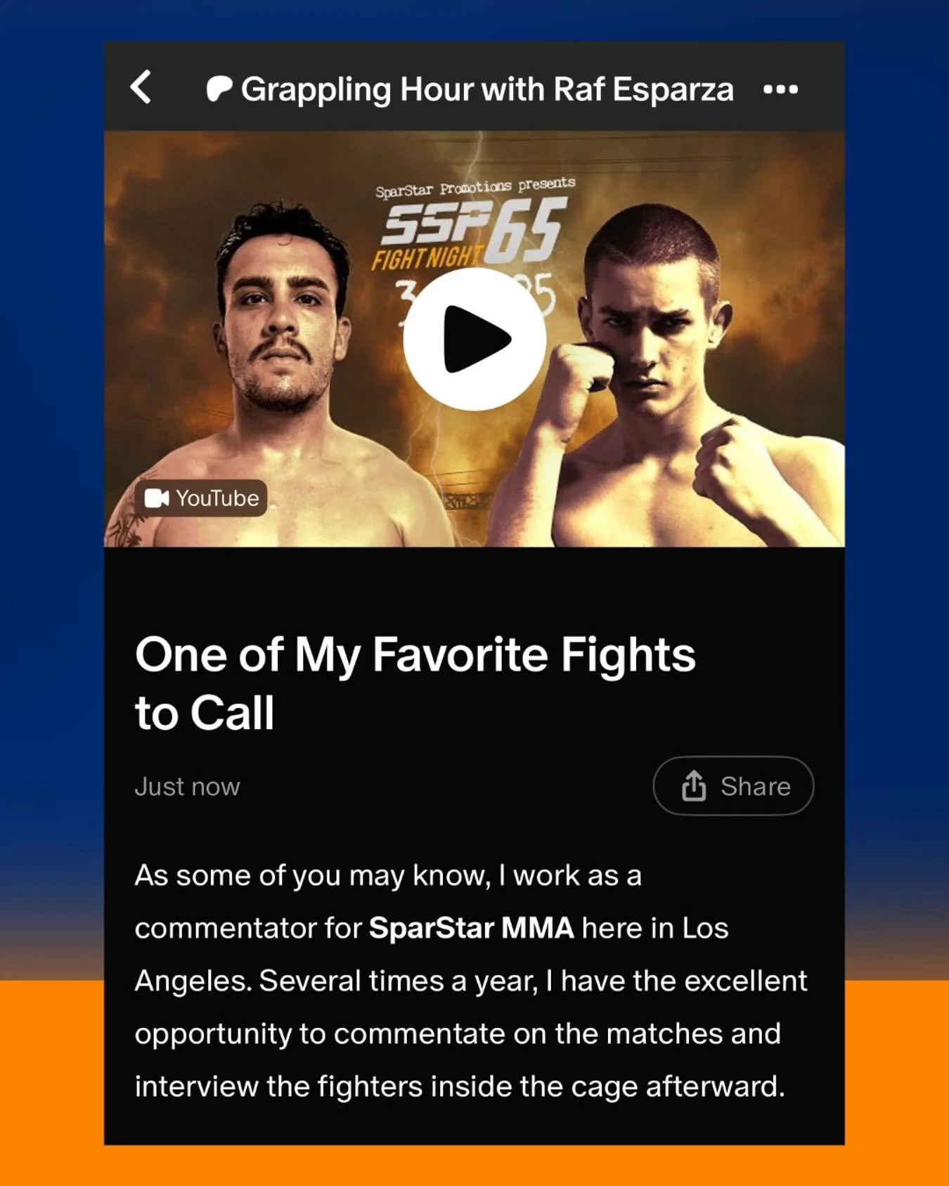 @sparstarmma just posted this absolute fire amateur MMA fight I commentated last month, and you HAVE to see it. 🔥 

This one featured viral knockout sensation @medina.32 and the incredibly tough @suga.shawnee (who took it on short notice!). Trust me