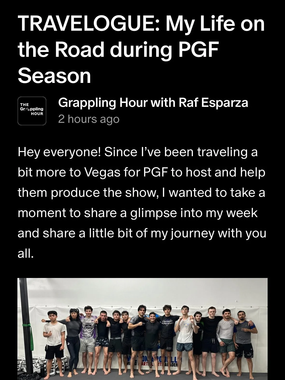 Life has been very fast as of late. Wrote a few words about my travels during this busy @pgfworld on the Patreon to give you an idea of what a normal week of @grapplinghour and @thebullpenlive production looks like for your friendly neighborhood BJJ 