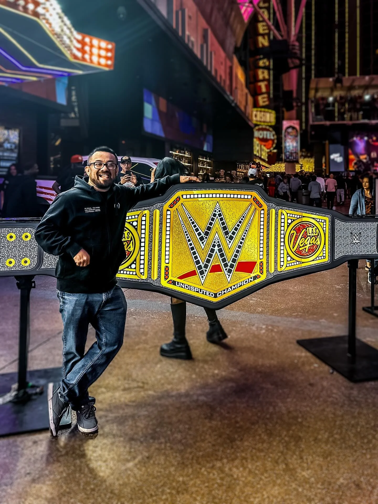 Tourist shit. 

Tomorrow we&rsquo;re at the big show. 

Night 1. 

Who y&rsquo;all got winning?

#wwebjj #wrestlemania #wwe #lasvegas #wrestling