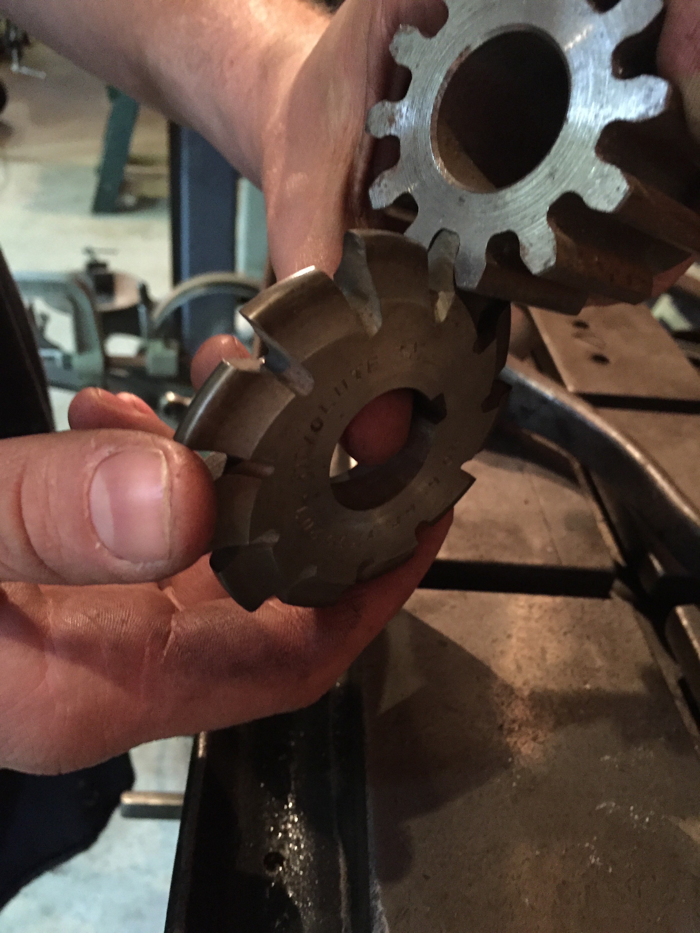 Form cutter with resultant gear tooth shape.