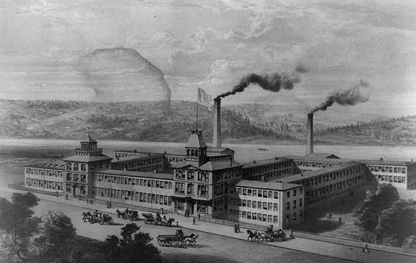 An early image of the Waltham Watch Company Factory