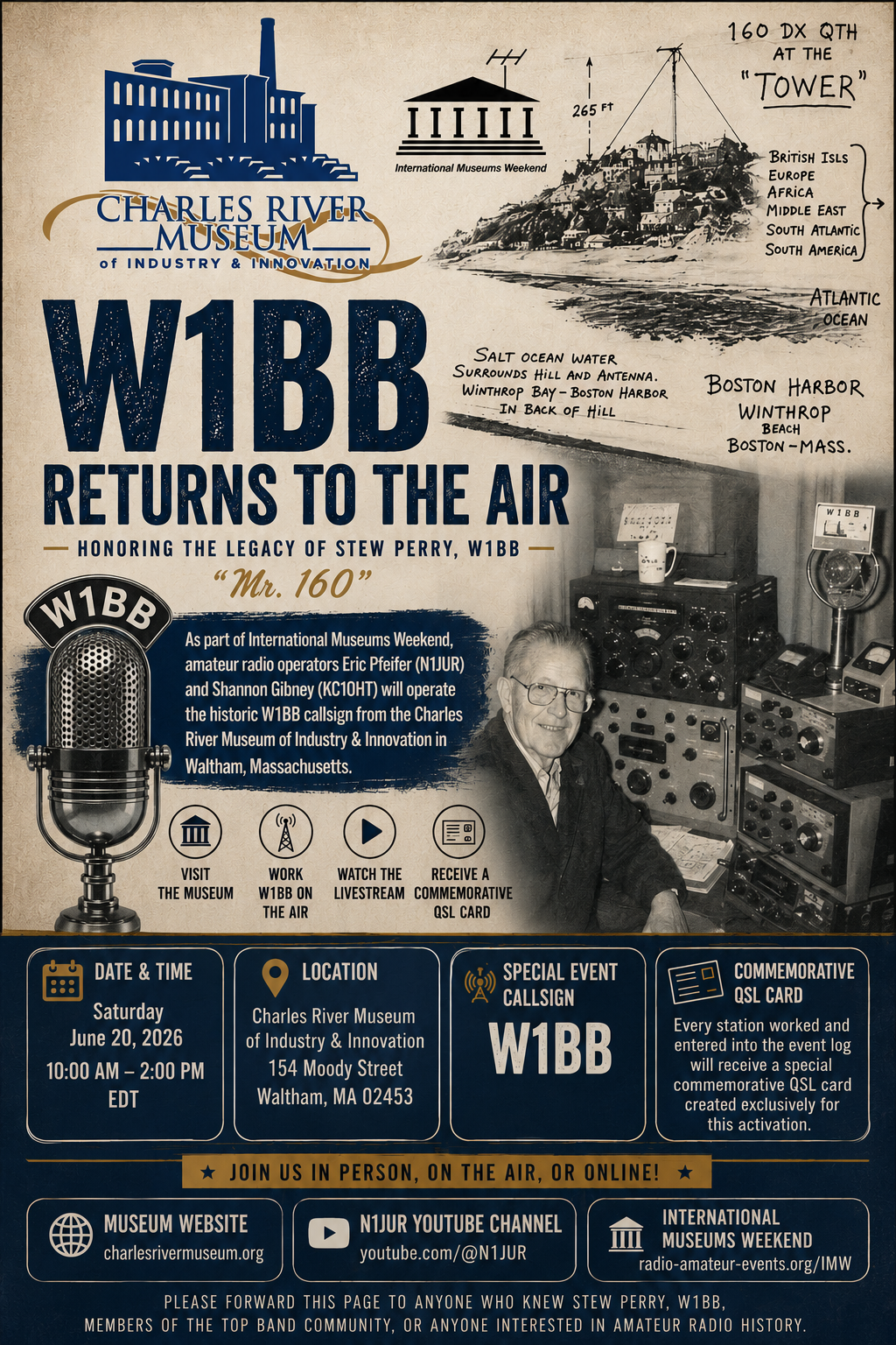 Amateur Radio Museum Week 2026: W1BB Returns to the Air! 