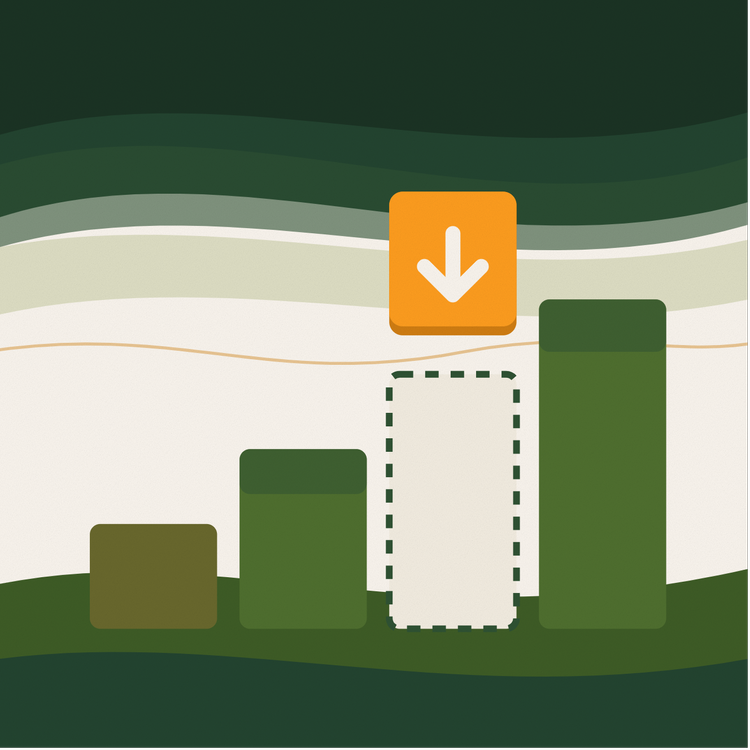 A missing step being added to a rising chart, representing surge support