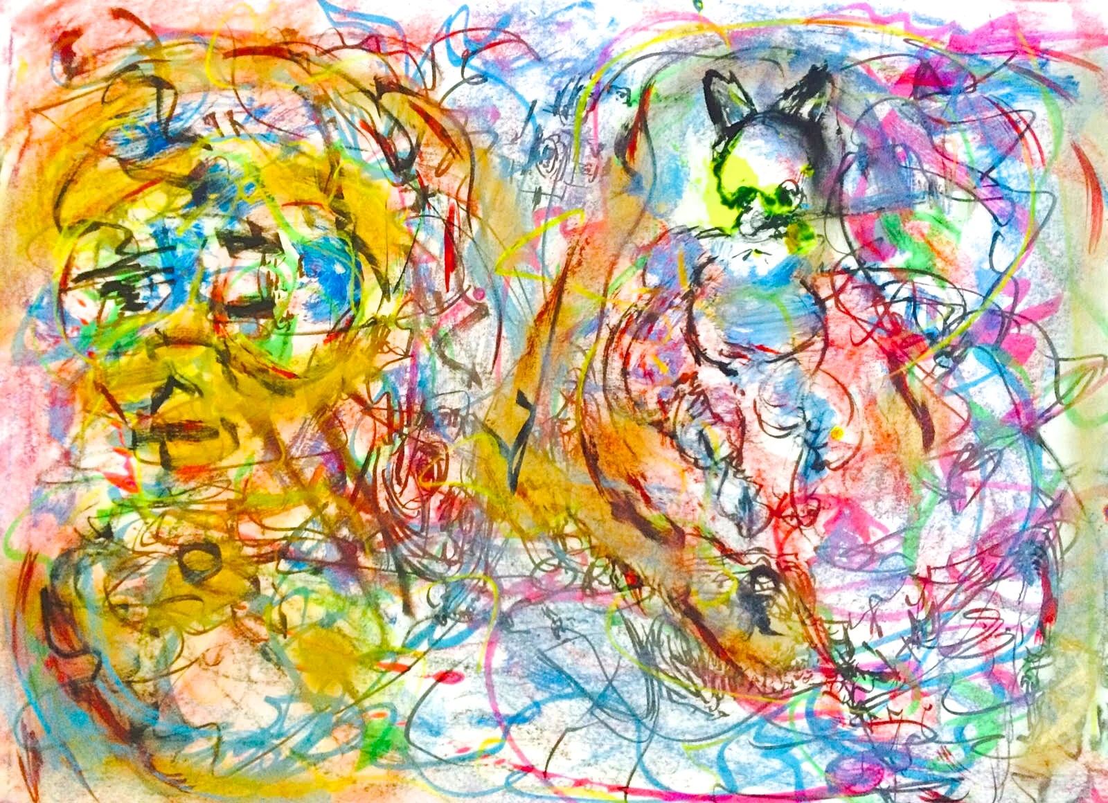 Easy Dreams , 2015 Mixed media on paper, 23.5 x 16.5 inches