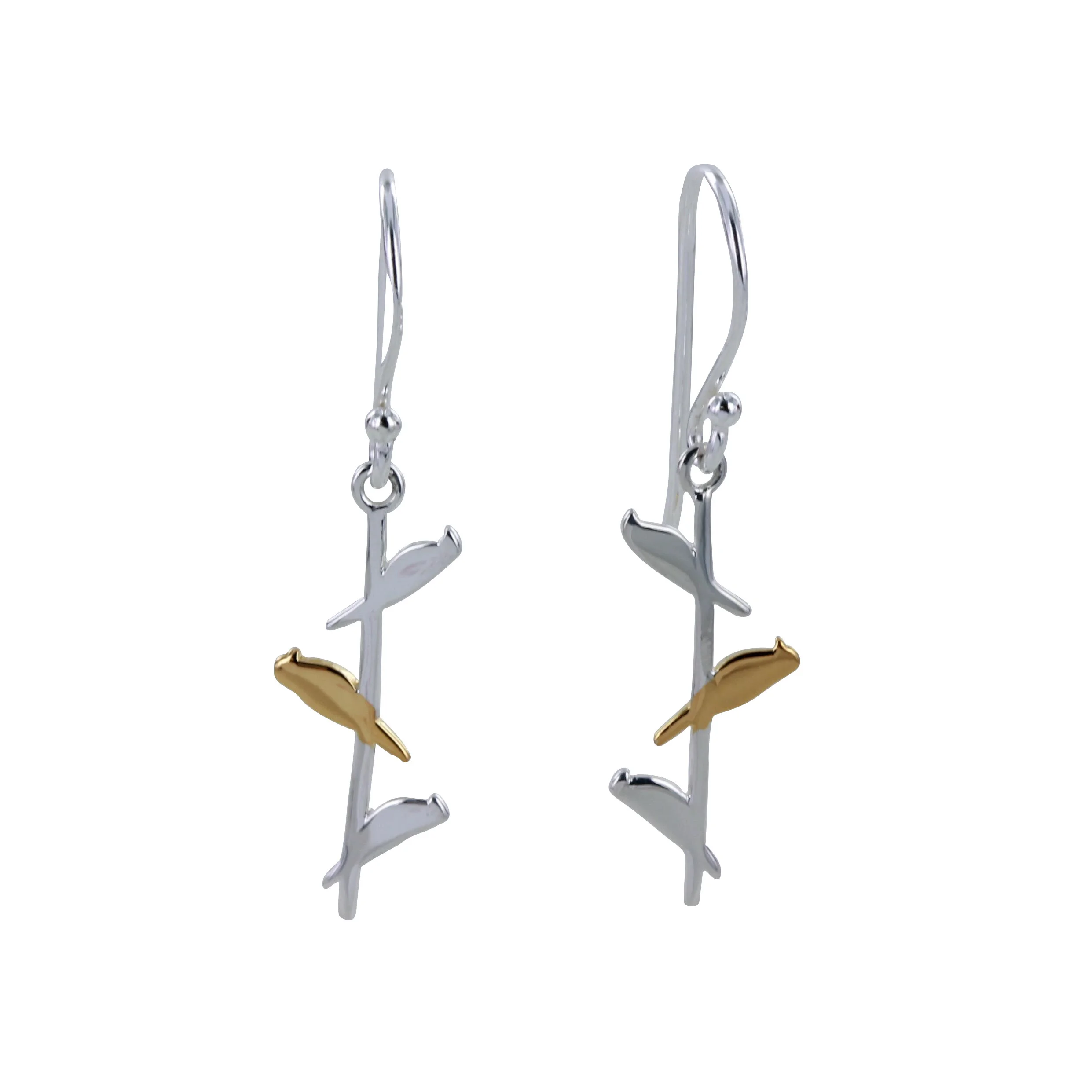 Silver Bird on the Wire Earrings .jpg