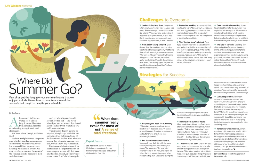 Experience Life Magazine Lucy Davey Illustration