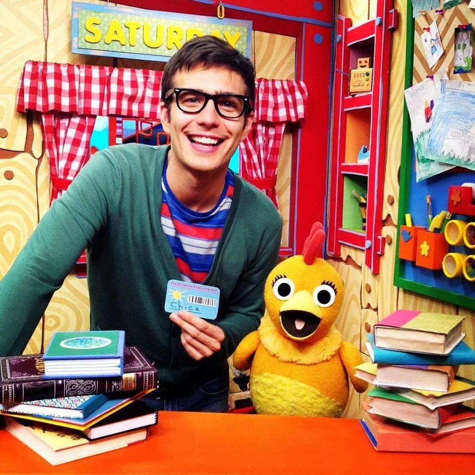 Tim and Chica from Sprout's "Sunny Side Up." Broadcasting from 30 Rock, Tim greets families nationwide as part of the nation's only LIVE preschool television show.