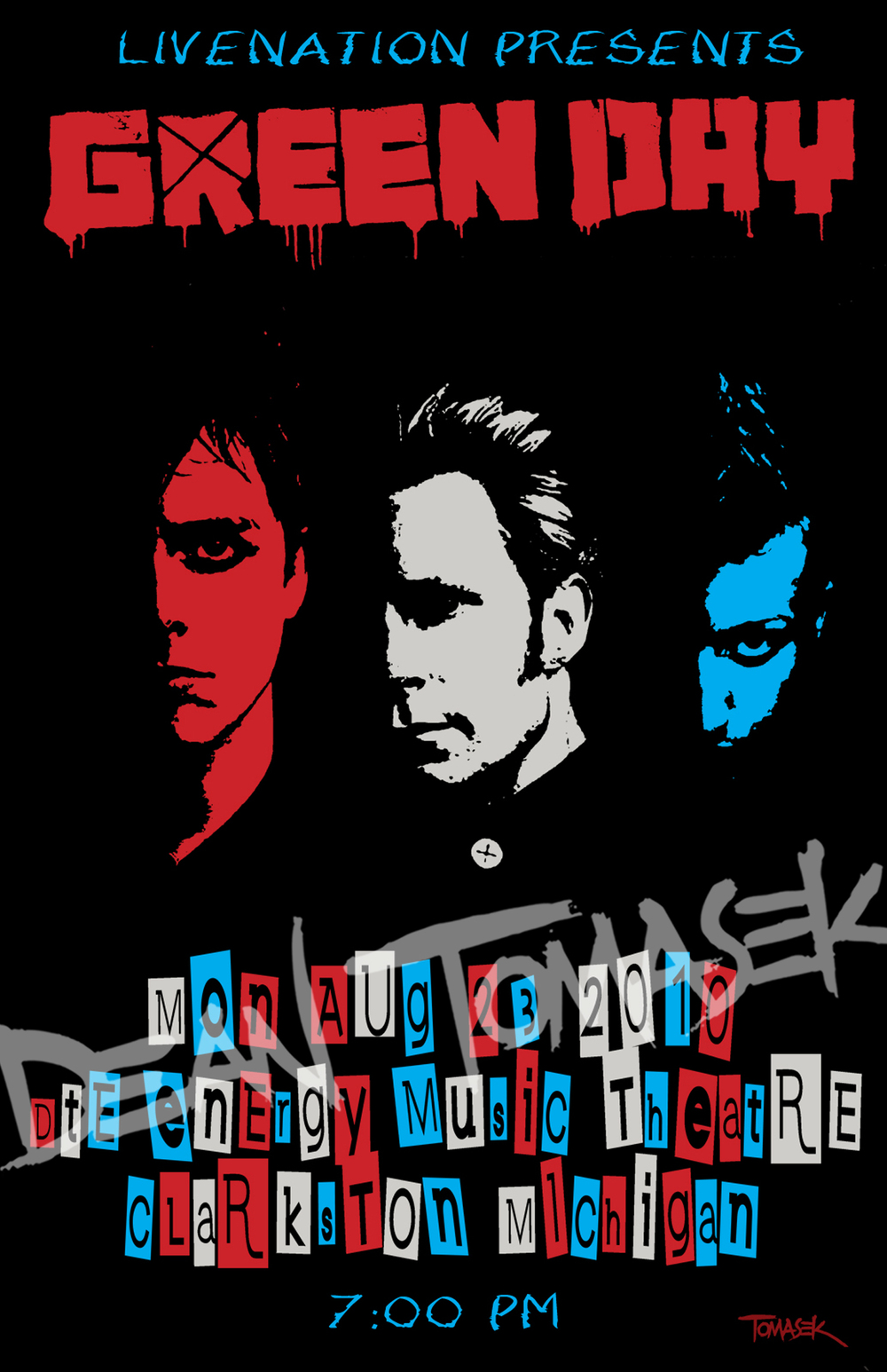 GREEN DAY Concert Poster 11" 17" — The of DEAN TOMASEK