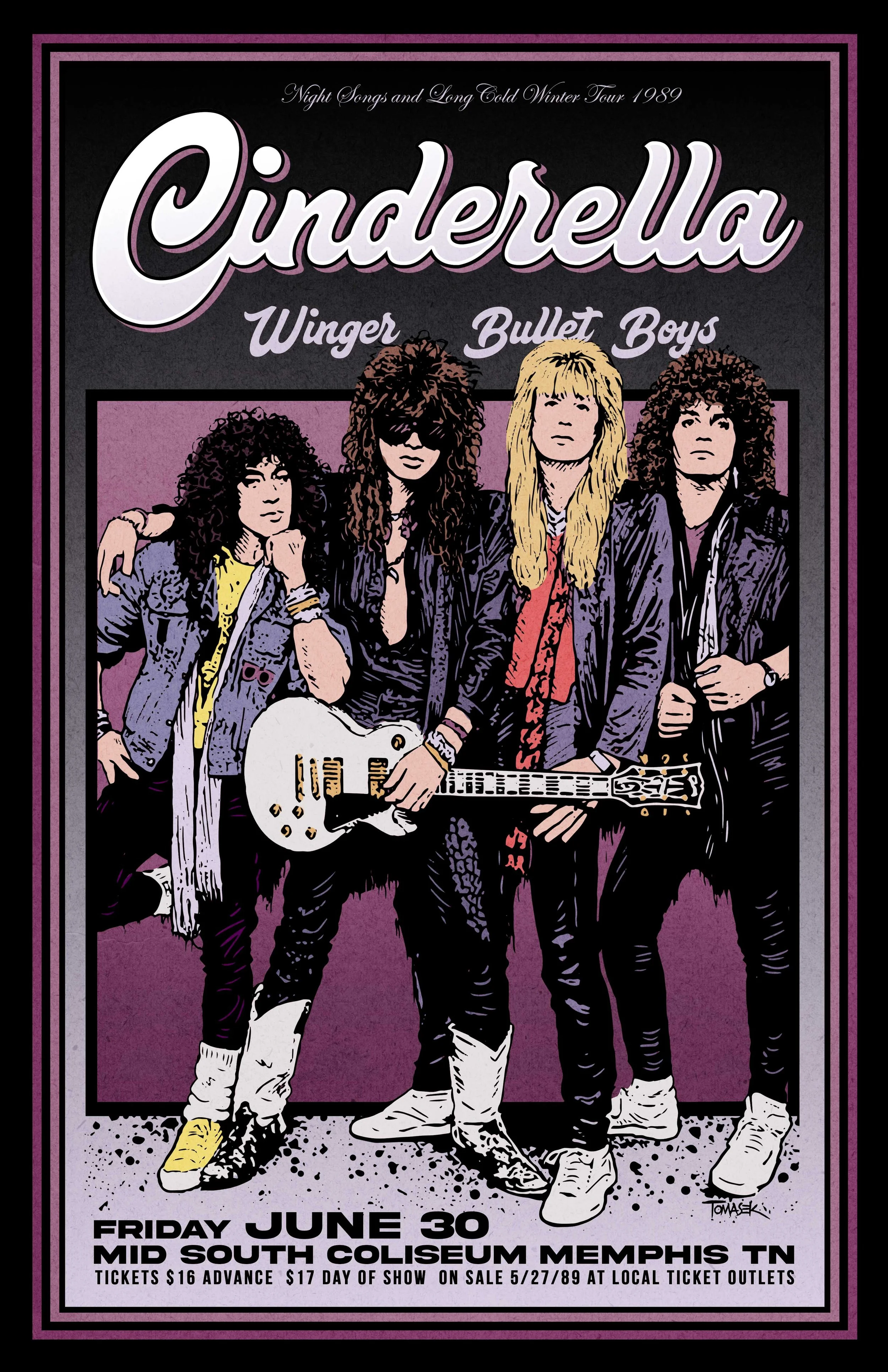 Cinderella concert poster 11" x 17" — The Artworks of DEAN TOMASEK